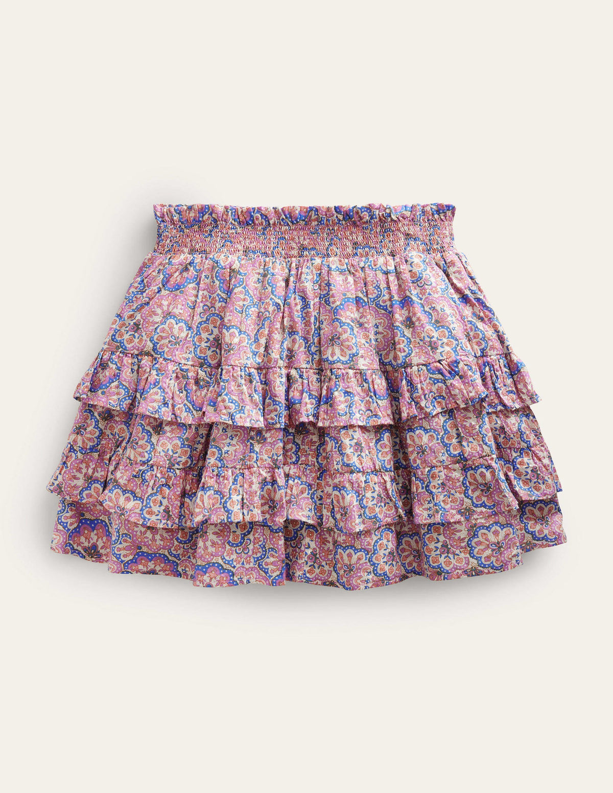 Ruffle Mini Skort-Lupin and Peach Paisley - Image 2