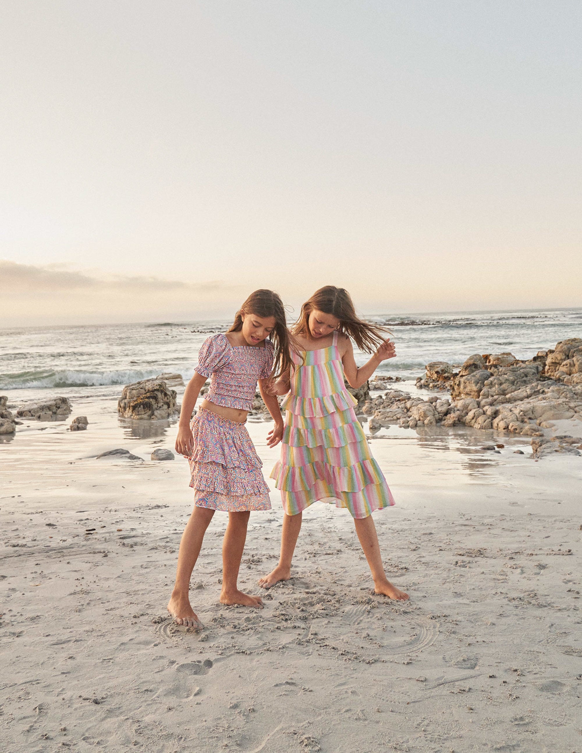 Ruffle Mini Skort-Lupin and Peach Paisley - Image 5