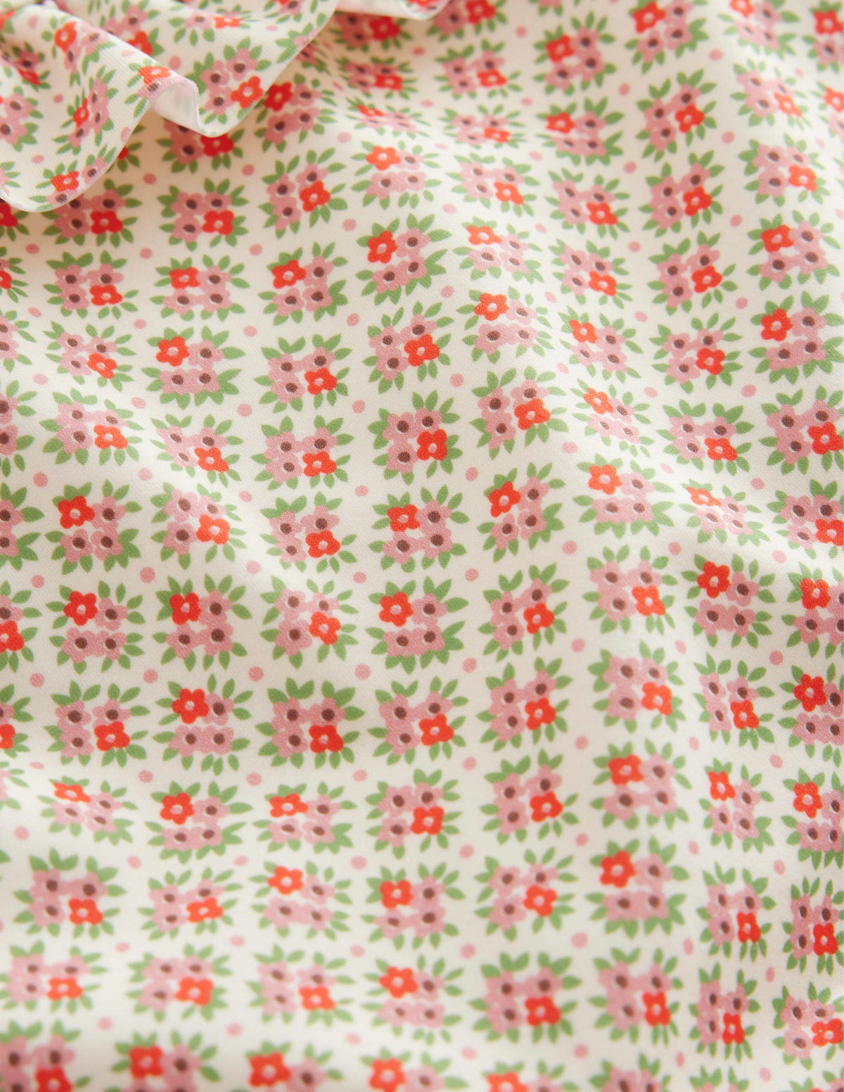 Tie Back Frilly Swimsuit-Vanilla Pod Micro Flower Bunch-3