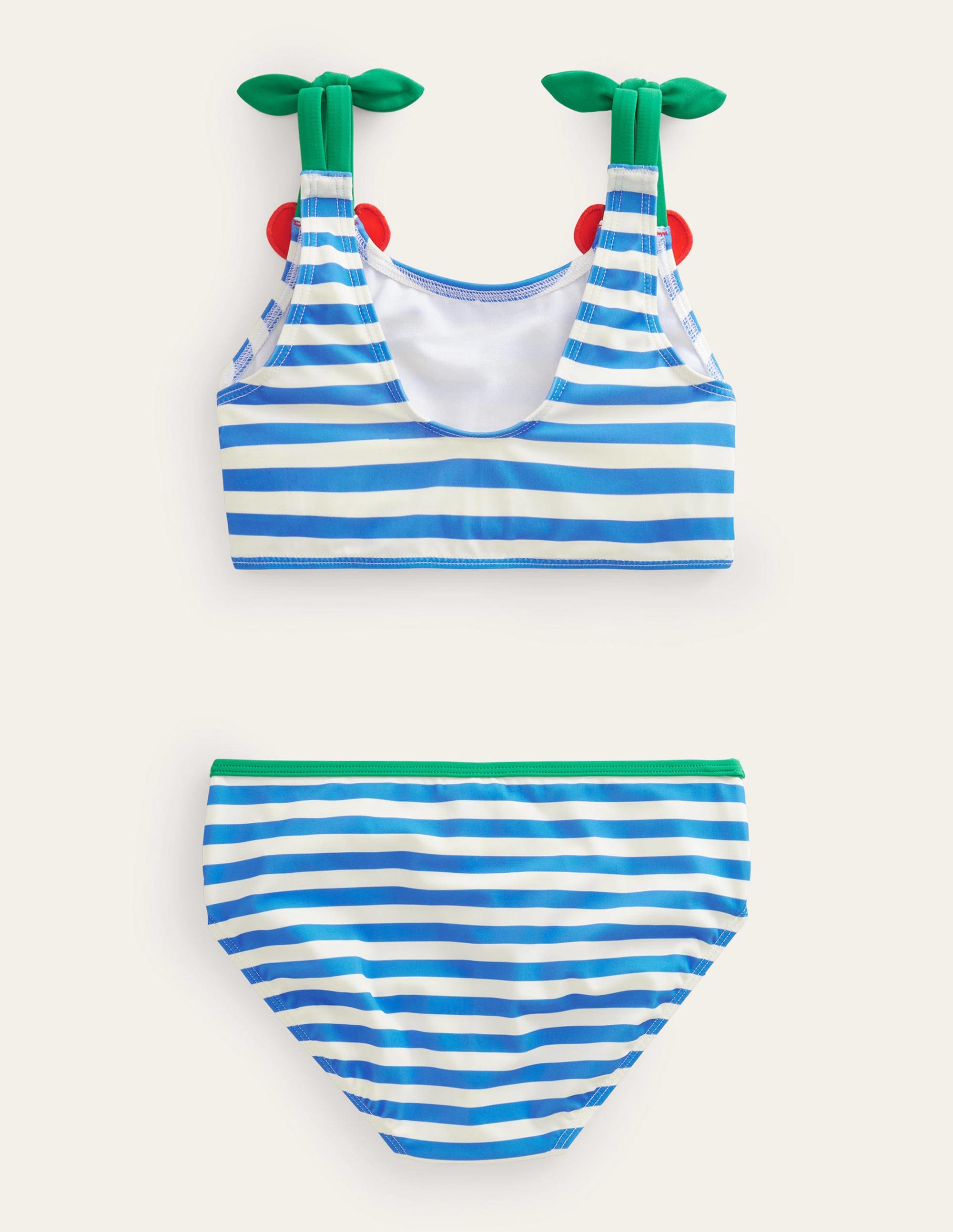 Cherry Strap Bikini-Cabana Blue and Ivory stripe - Image 2