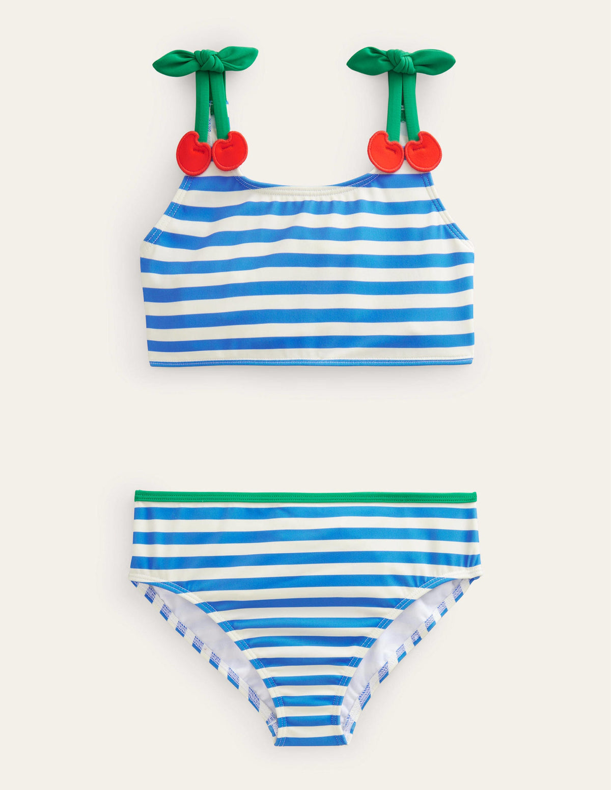 Cherry Strap Bikini-Cabana Blue and Ivory stripe-1