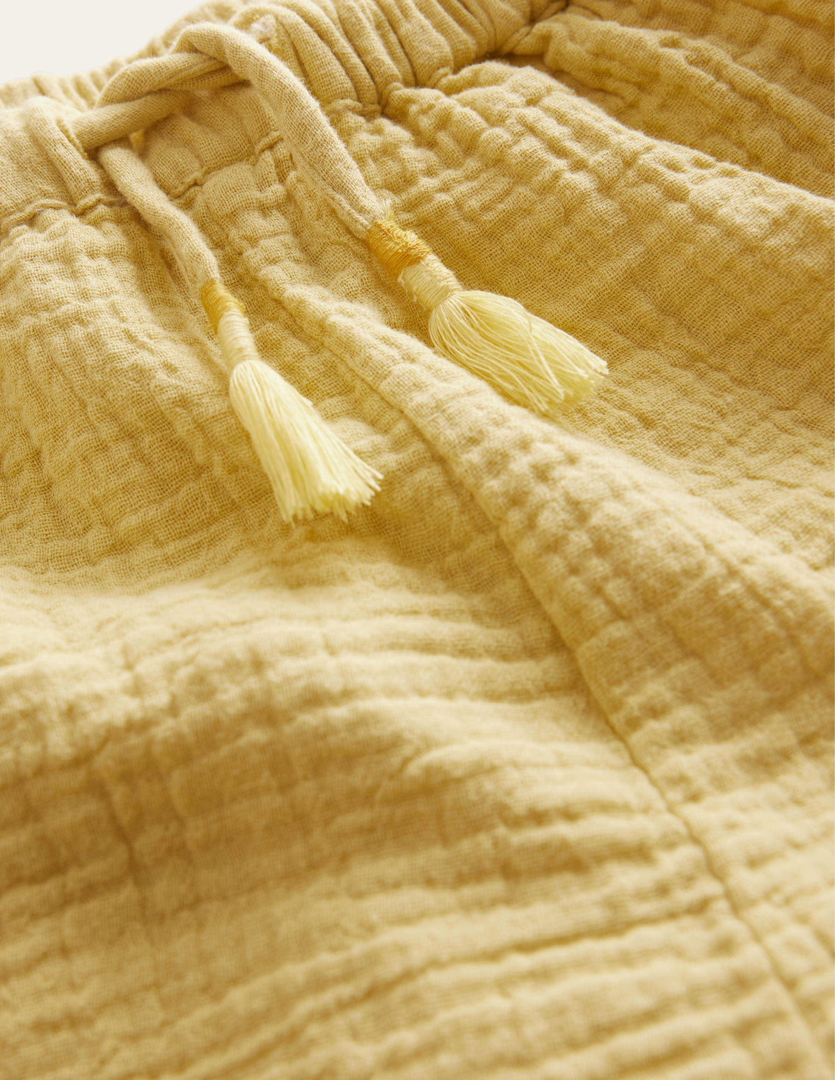 Embroidered Hem Shorts-Buttercup - Image 3