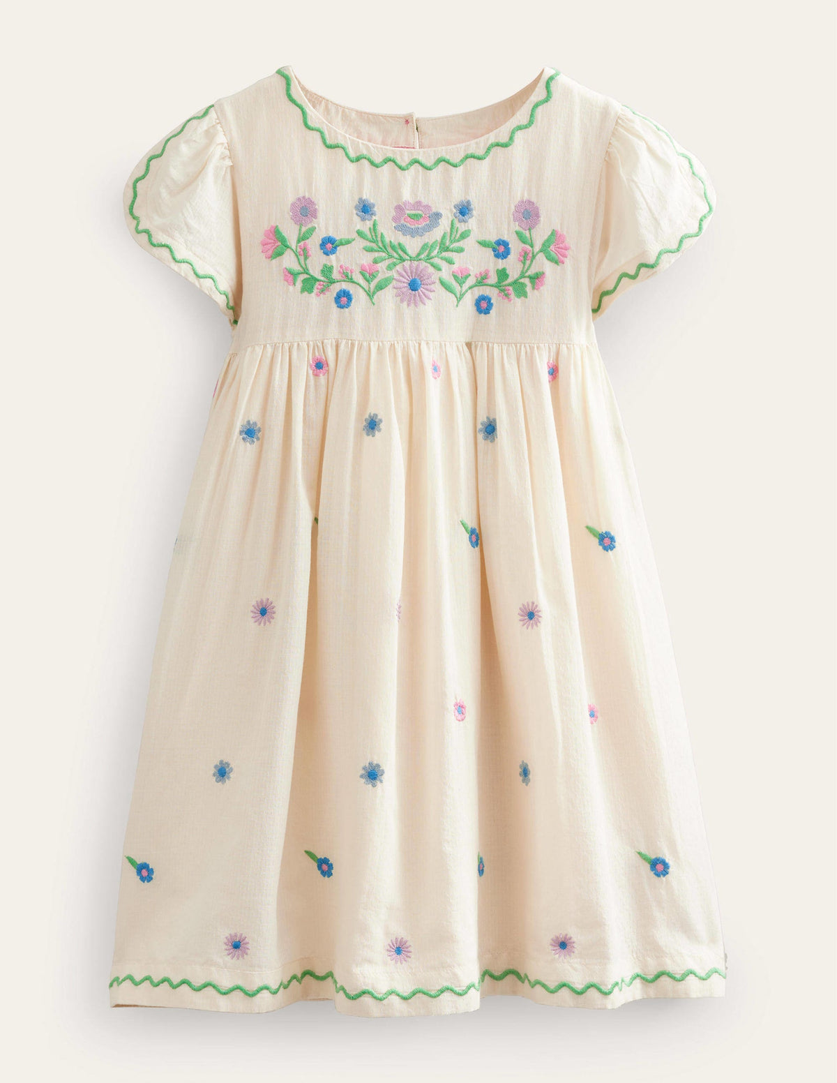 Embroidered Texture Dress-Vanilla Pod - Image 1