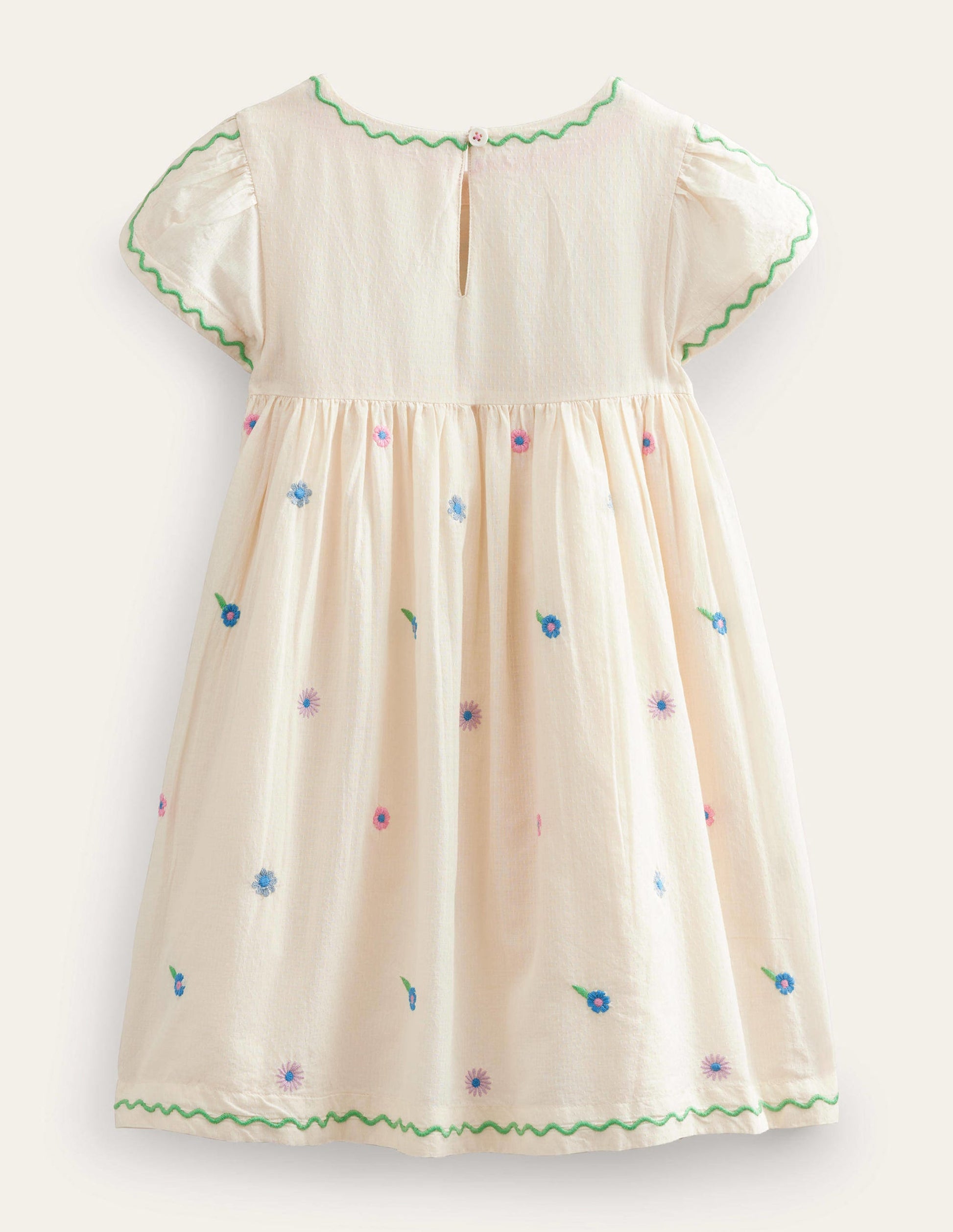 Embroidered Texture Dress-Vanilla Pod-2