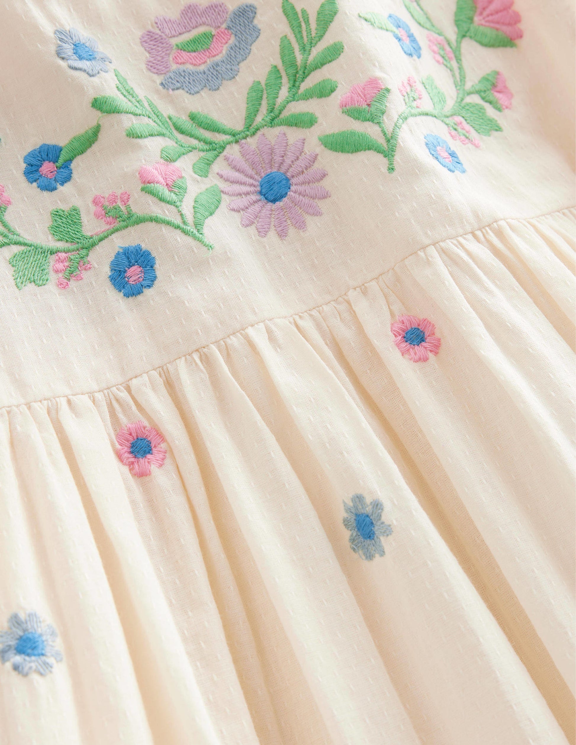 Embroidered Texture Dress-Vanilla Pod-3