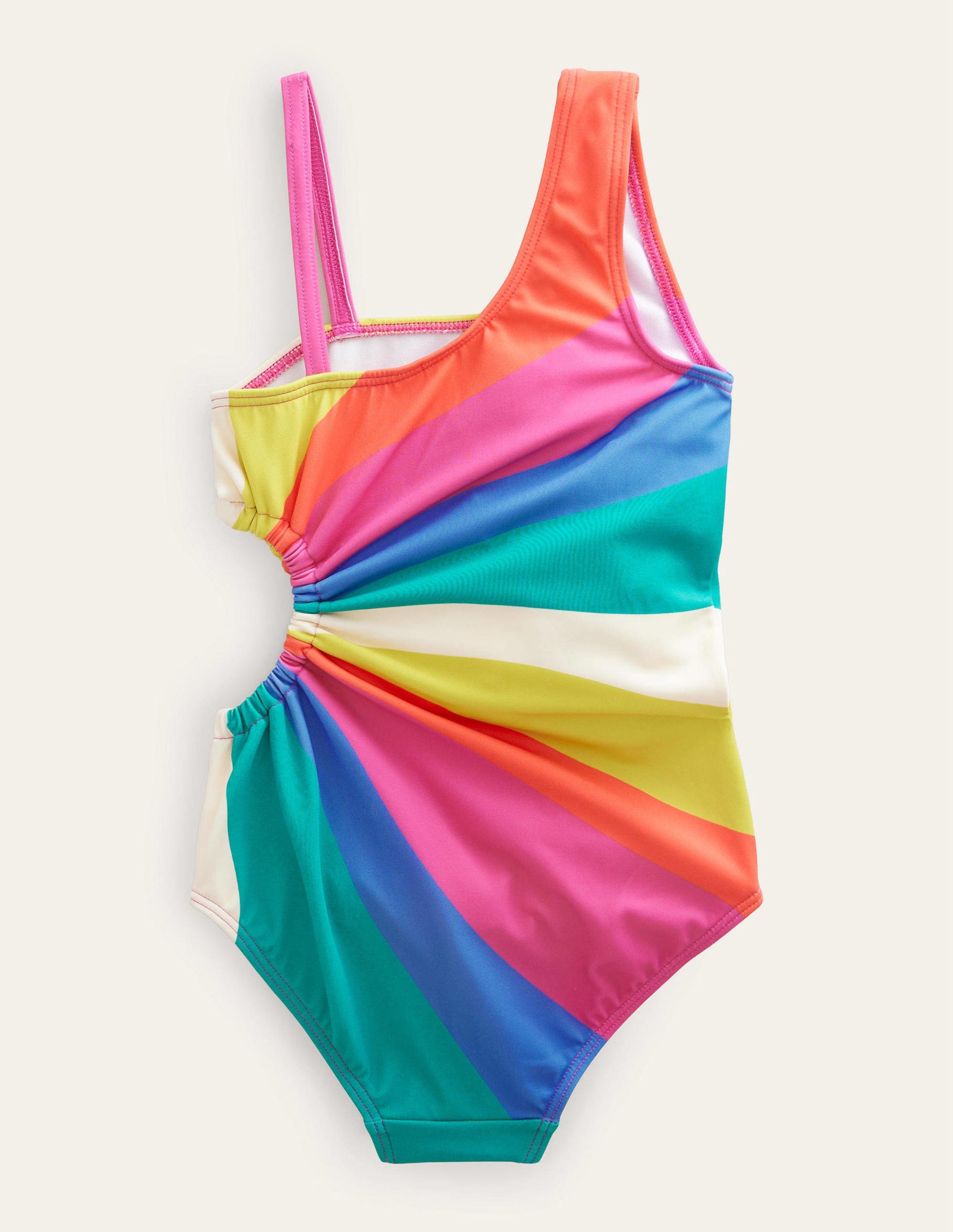 Ruched Cut Out Swimsuit-Multi Wave-2