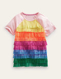 Ruffle Tulle Top-Multi