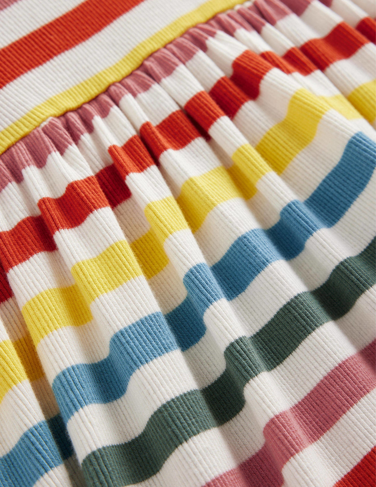 Rib Twirly Dress-Multi Stripe-3
