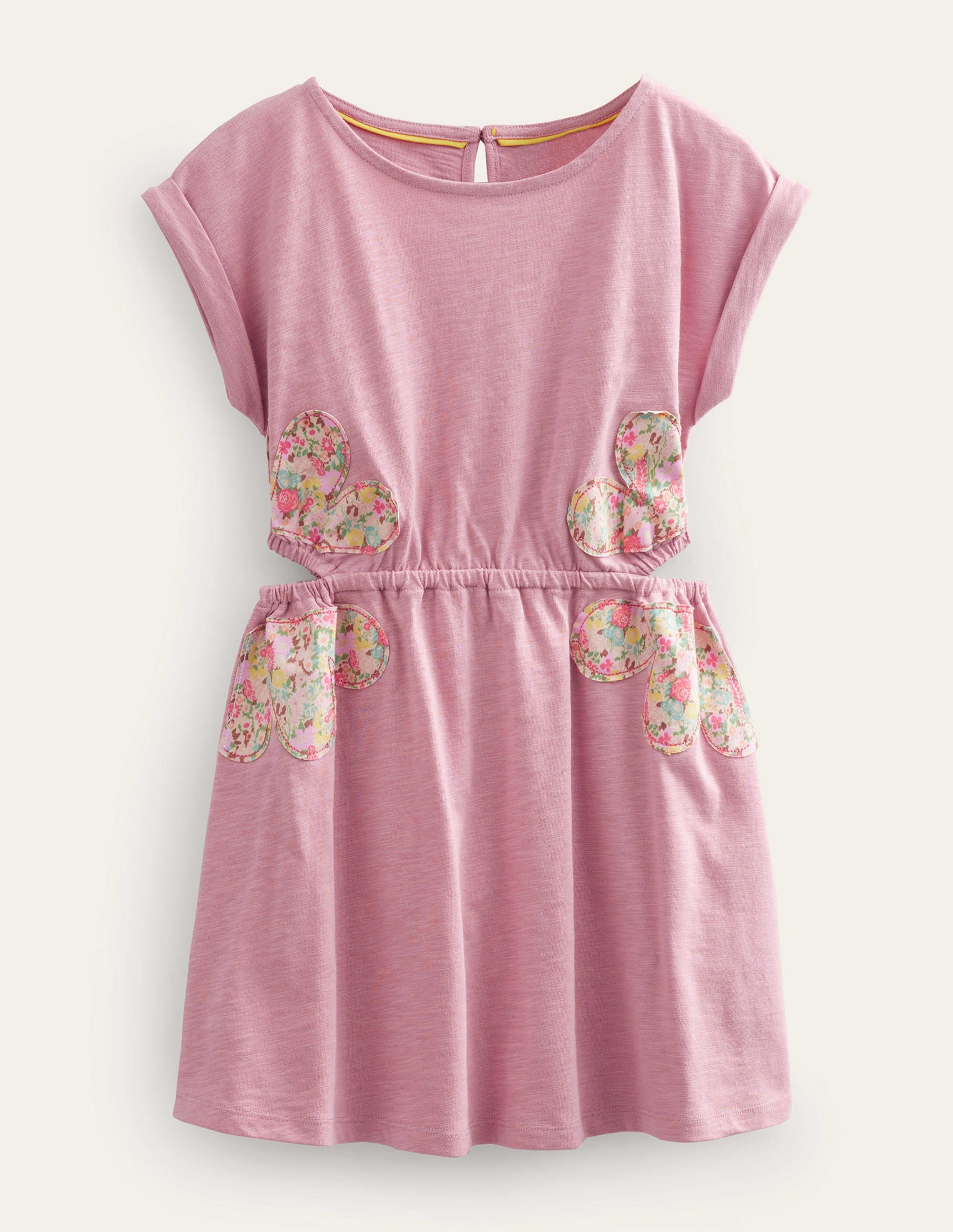 Cut Out Dress-Almond Pink - Image 1