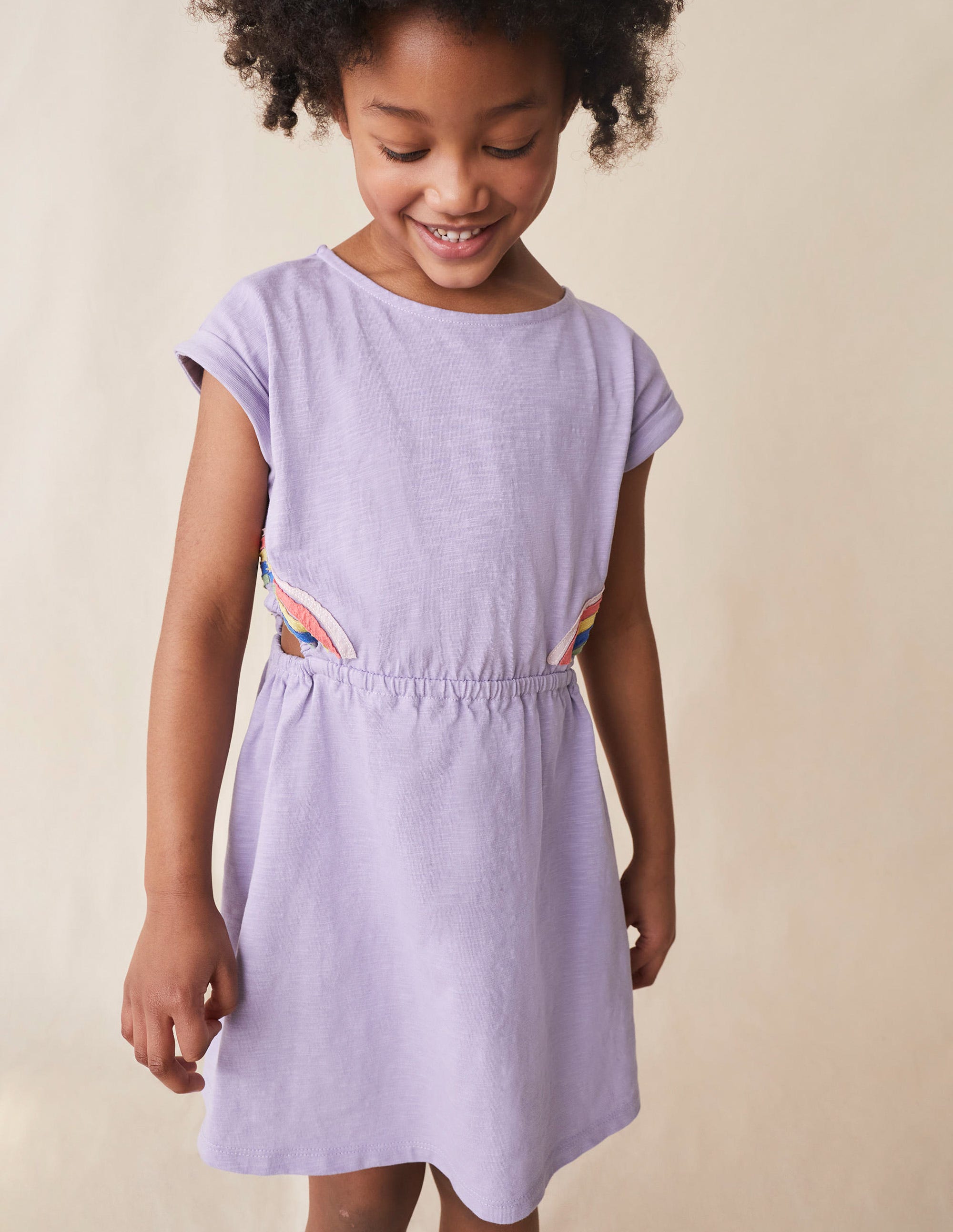 Cut Out Dress-Misty Lavender Rainbow - Image 4