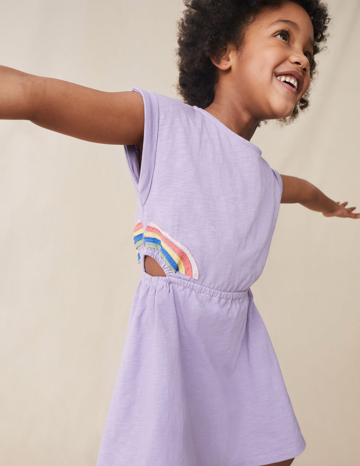 Cut Out Dress-Misty Lavender Rainbow-5