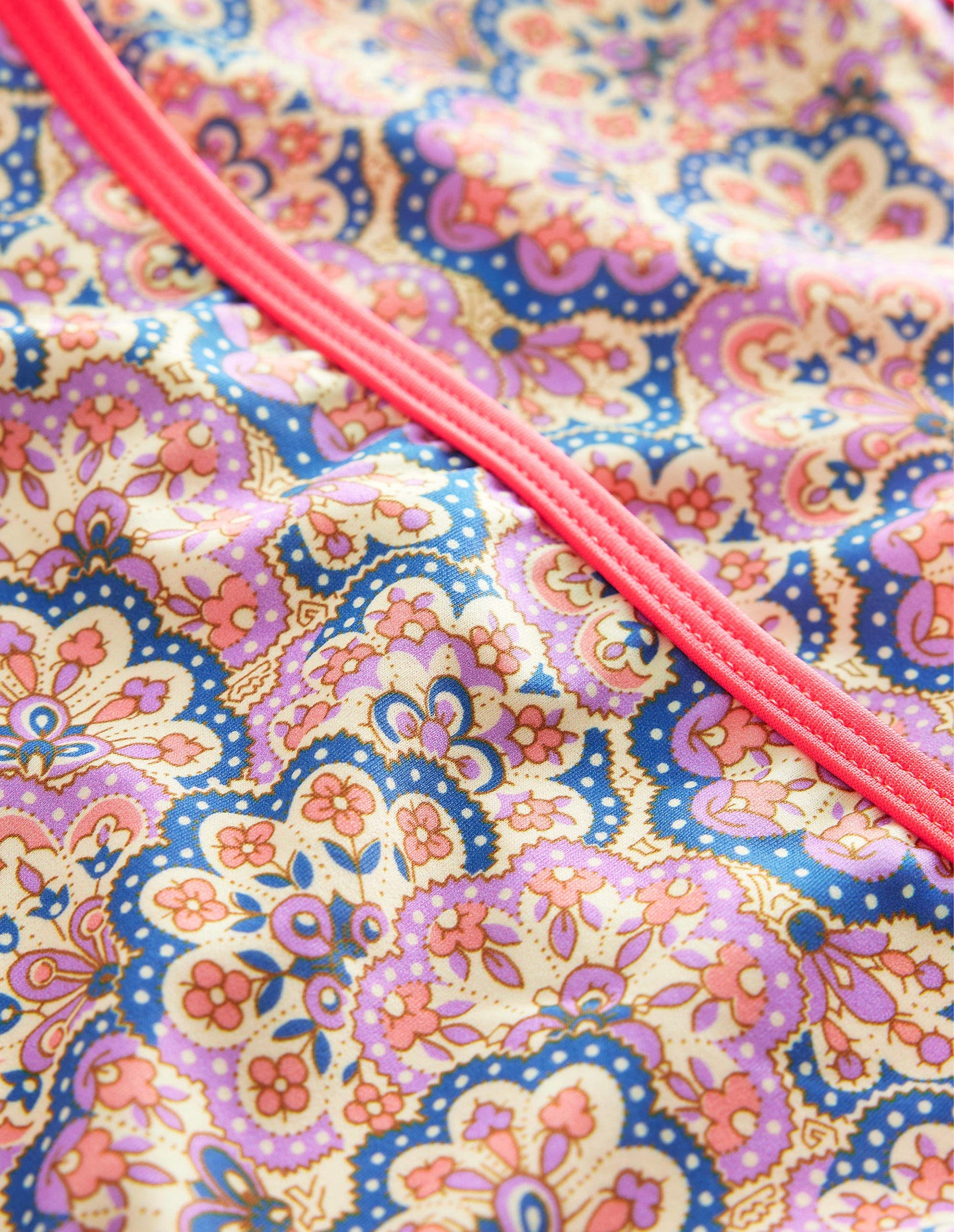 High Neck Bikini-Lupin and Peach Paisley-3