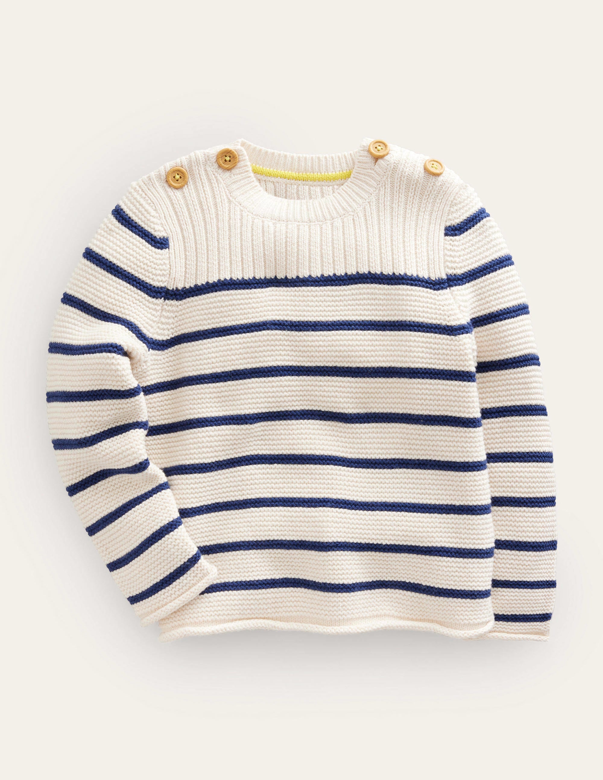 Nautical Jumper-Ecru Marl Stripe - Image 1