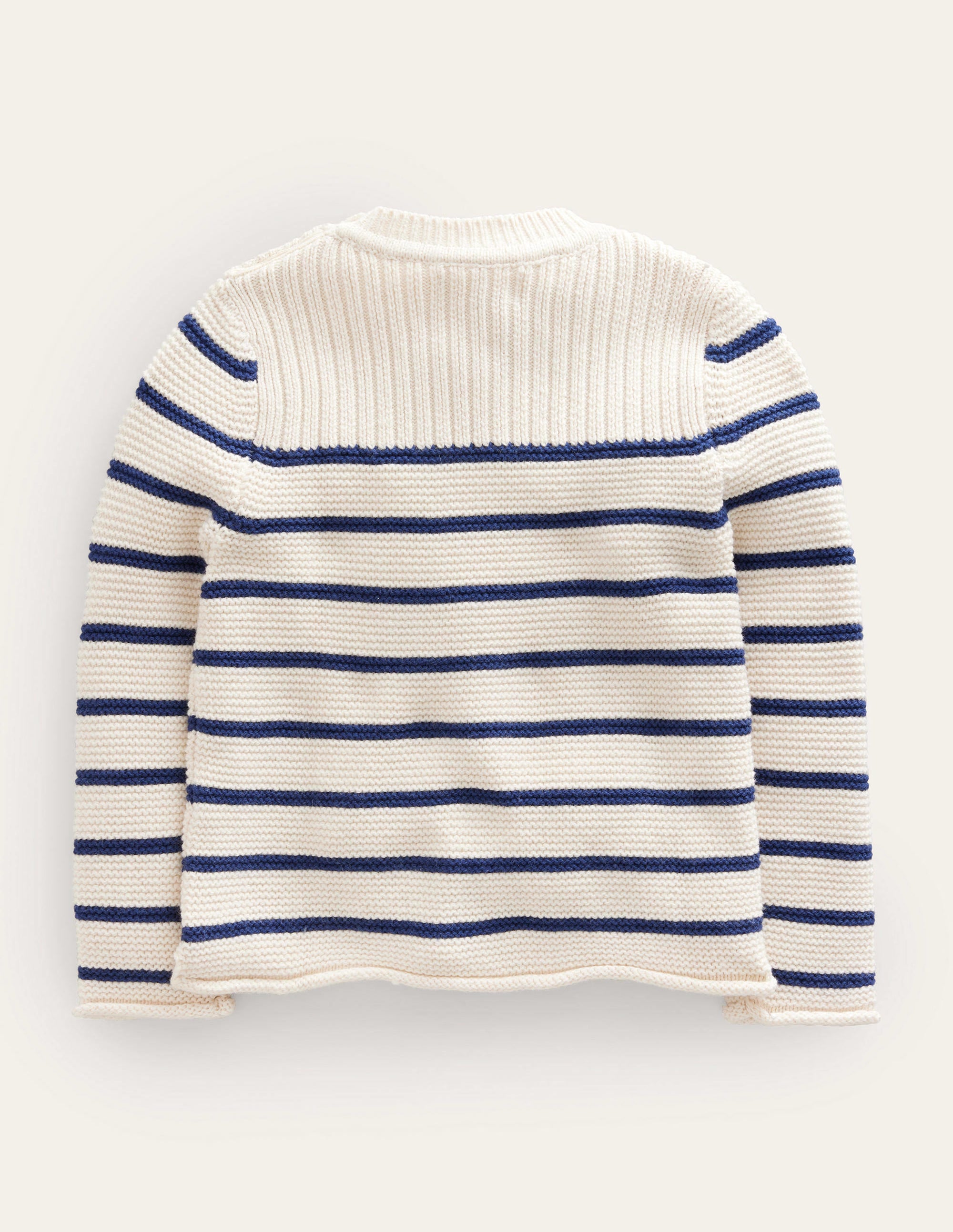 Nautical Jumper-Ecru Marl Stripe - Image 2