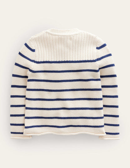 Nautical Jumper-Ecru Marl Stripe-2