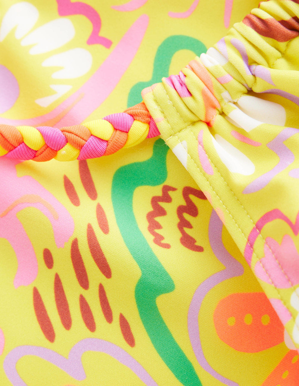 Loop Back Bikini-Ivory, Yellow Floral Animals-3