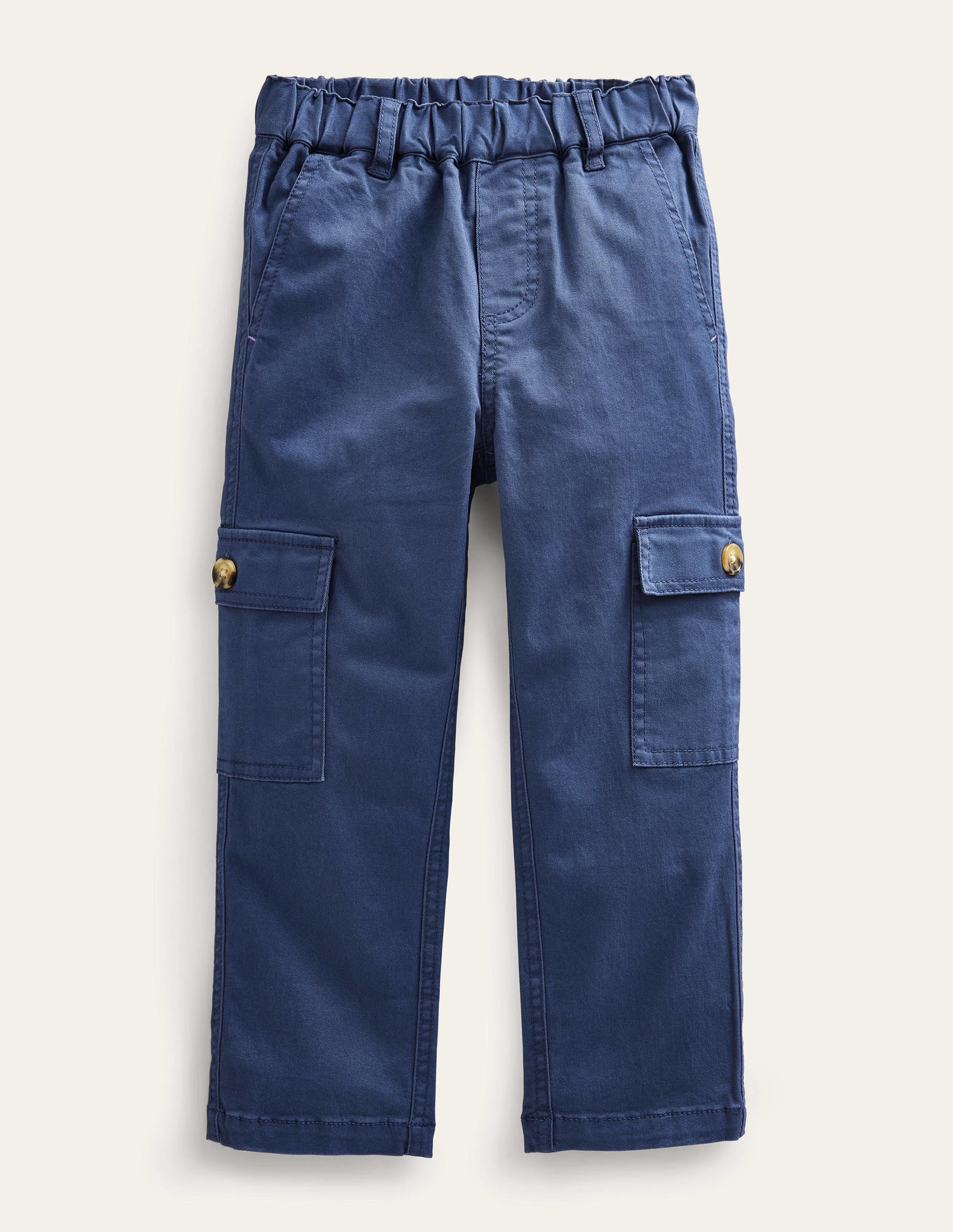 Cropped Cargo Trousers-Robot Blue - Image 1