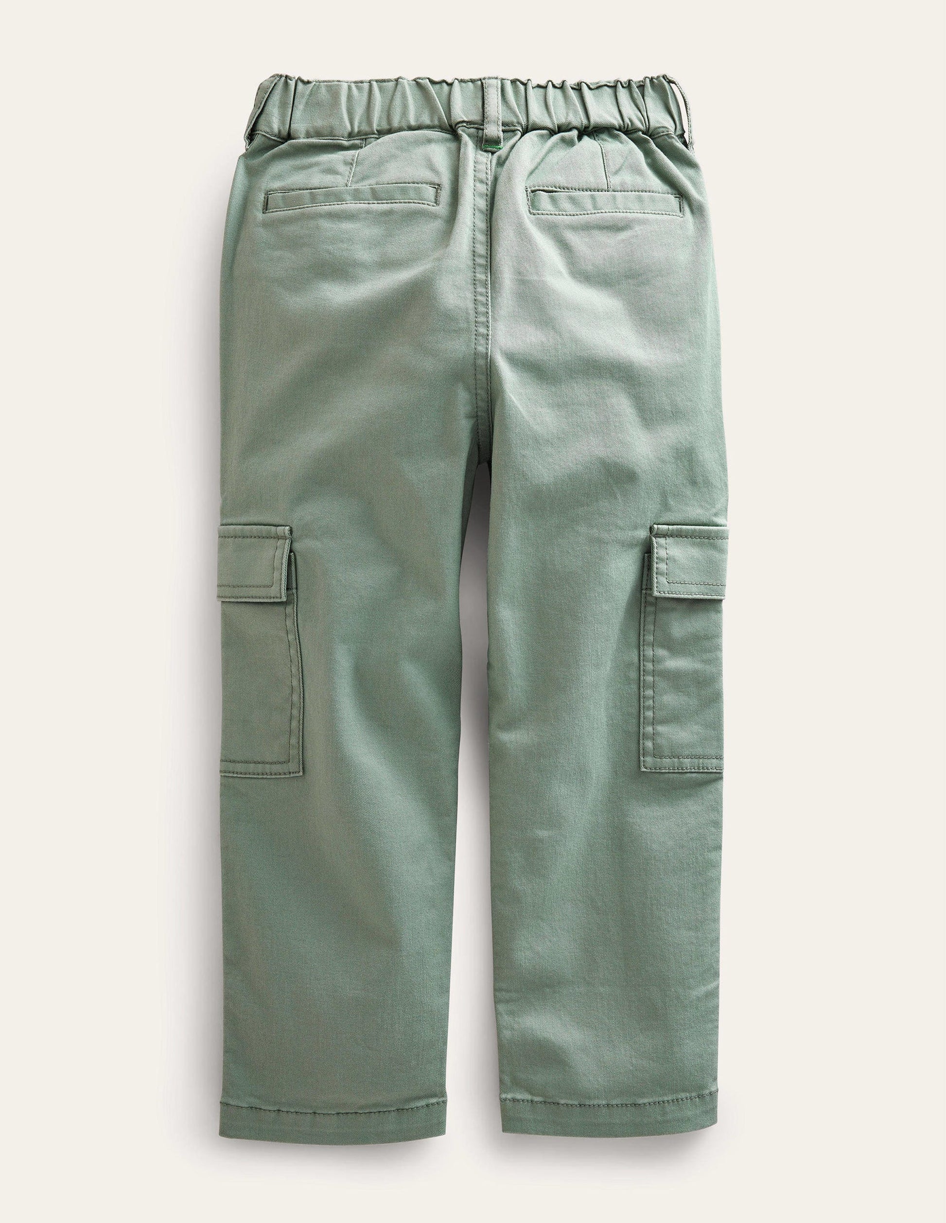 Cropped Cargo Trousers-Pottery Green-2