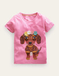 Superstitch Logo T-Shirt-Cameo Pink Puppy