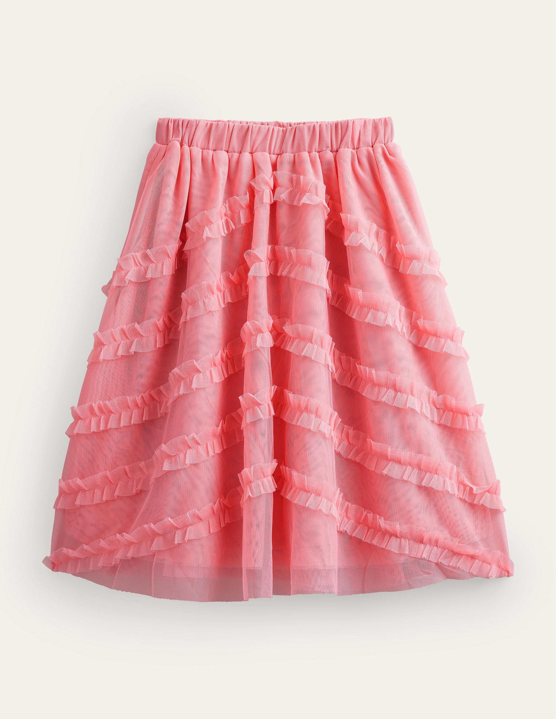Tulle Midi Occasion Skirt-Boto Pink-2
