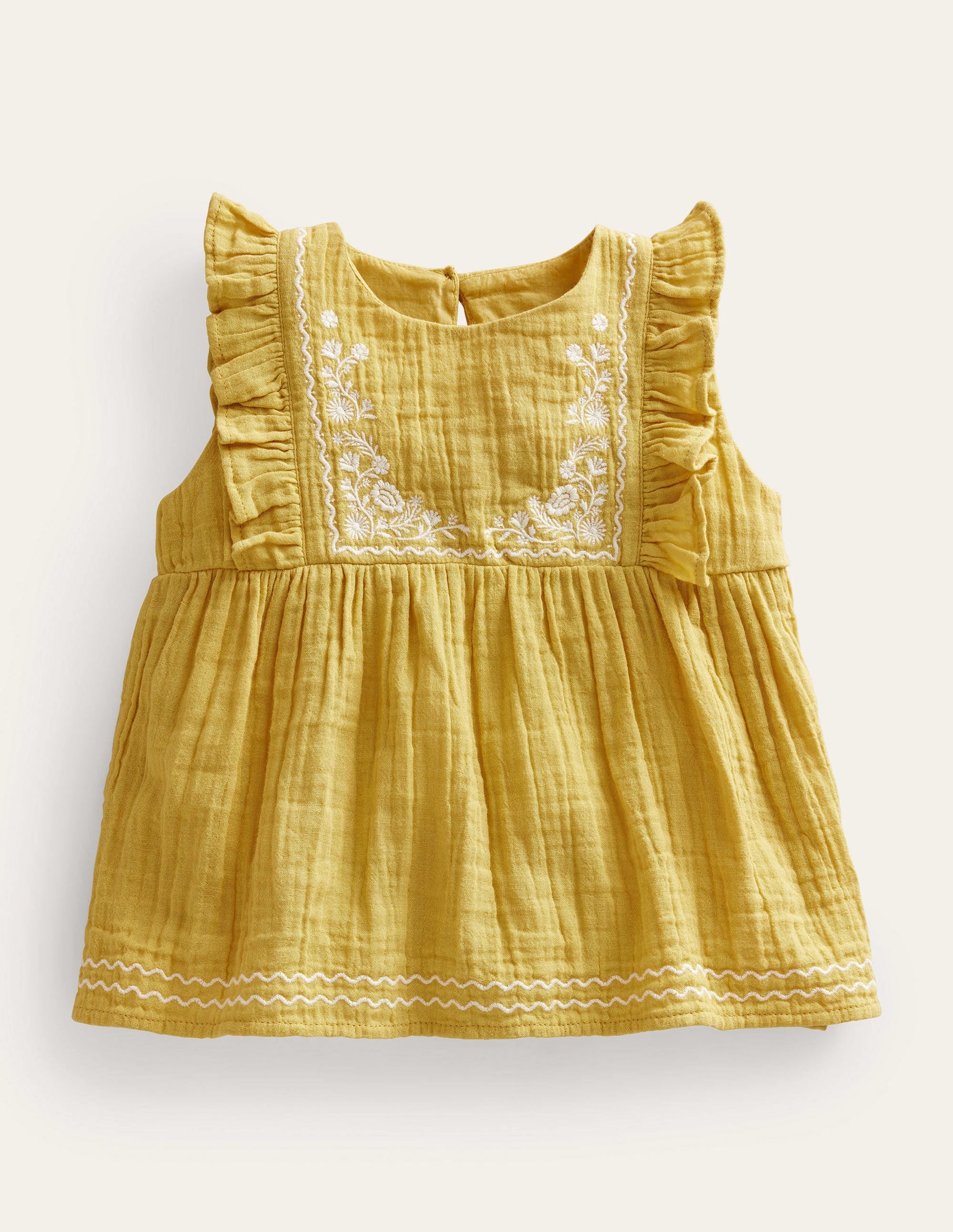 Embroidered Double Cloth Top-Buttercup - Image 1