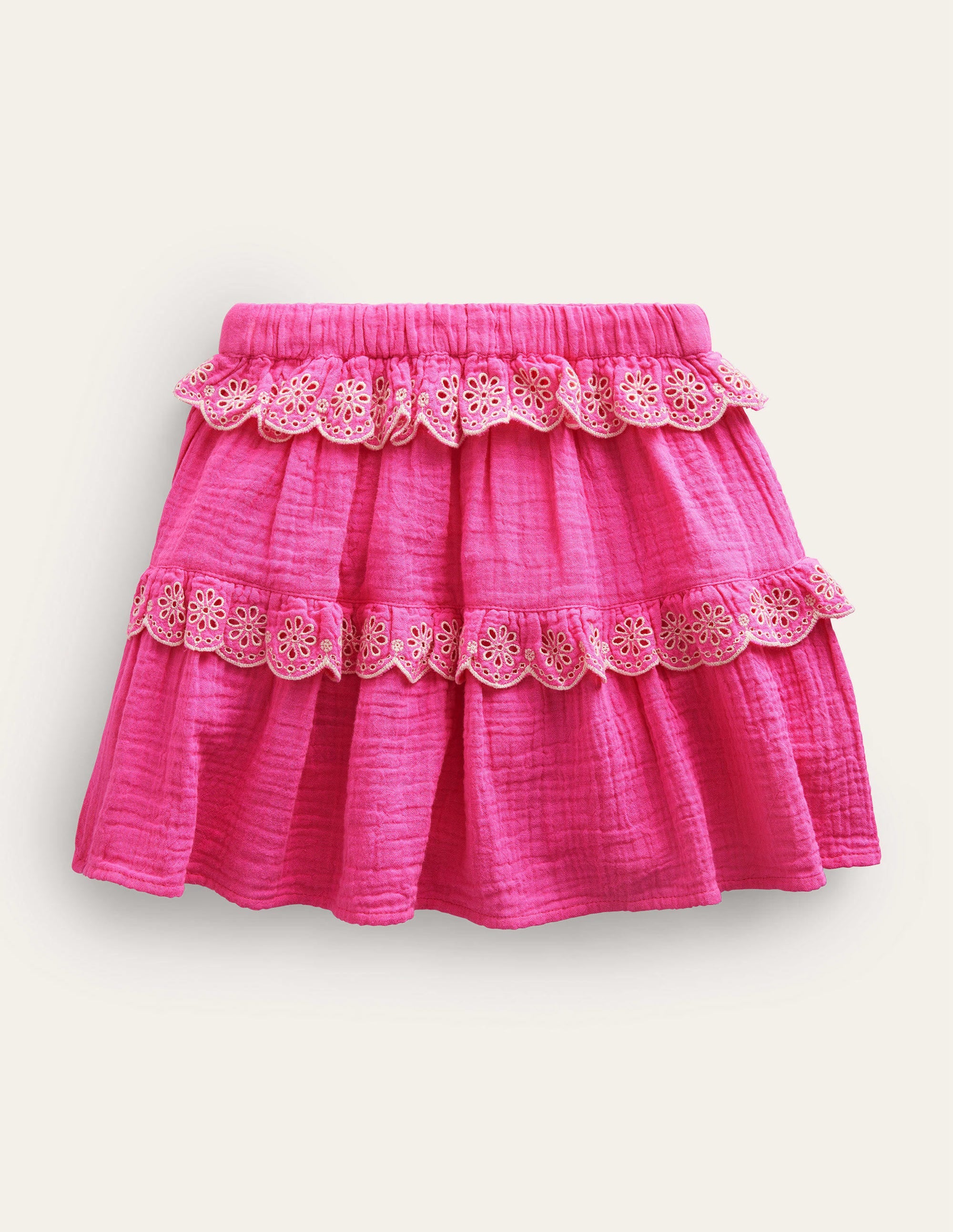 Double Cloth Scallop Skirt-Festival Pink - Image 2
