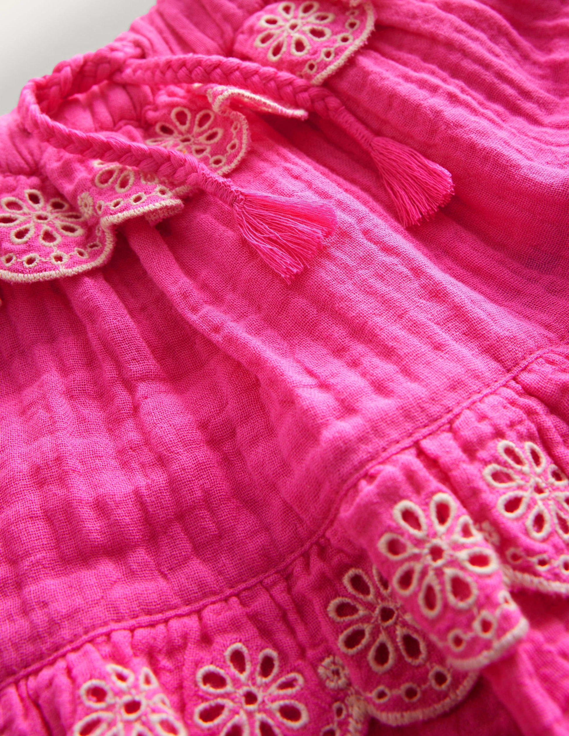 Double Cloth Scallop Skirt-Festival Pink-3