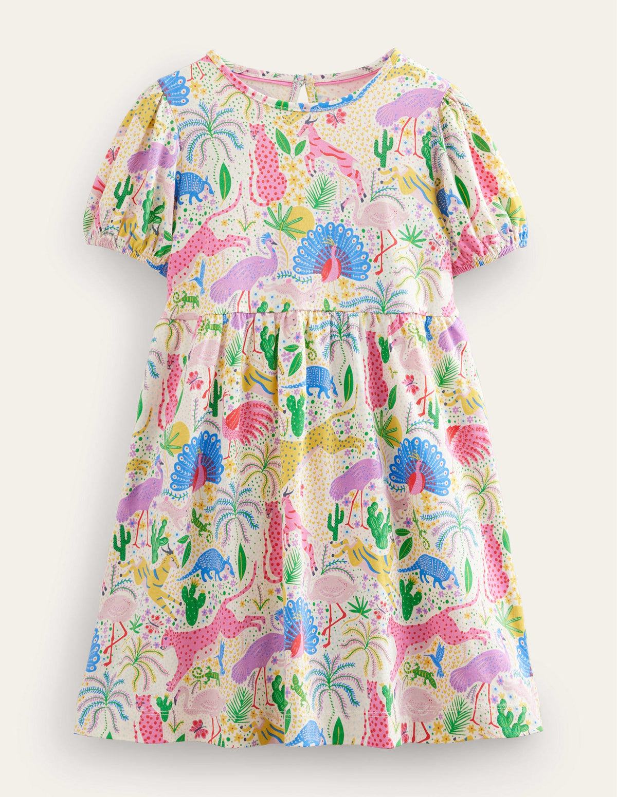 Puff Sleeve Dress-Multi Desert-1