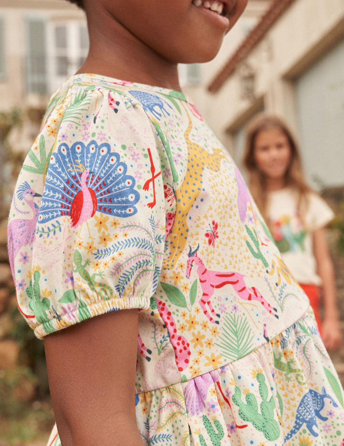 Puff Sleeve Dress-Multi Desert - Image 5