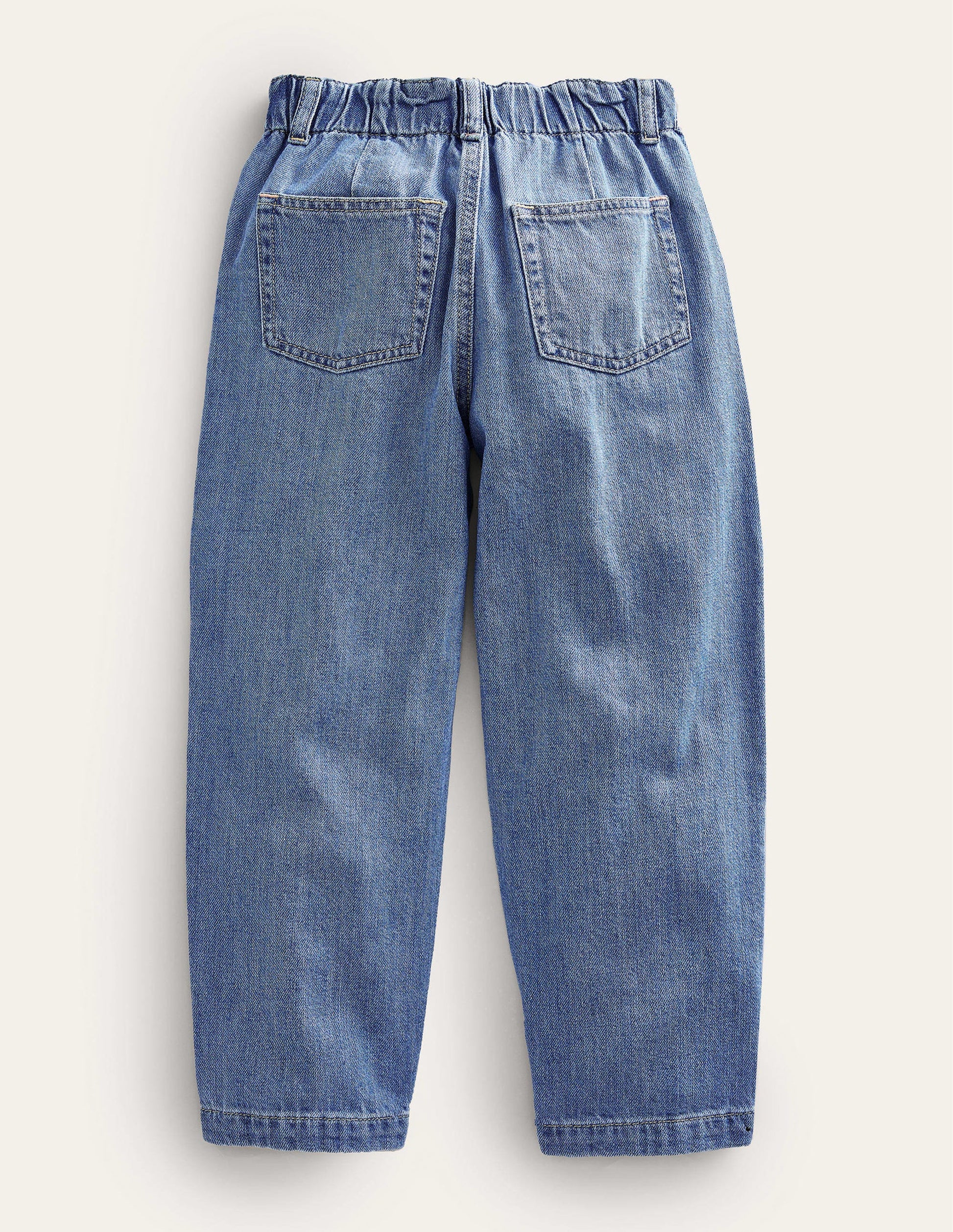 Embroidered Barrel Leg Jeans-Light Wash Embroidered Denim-2