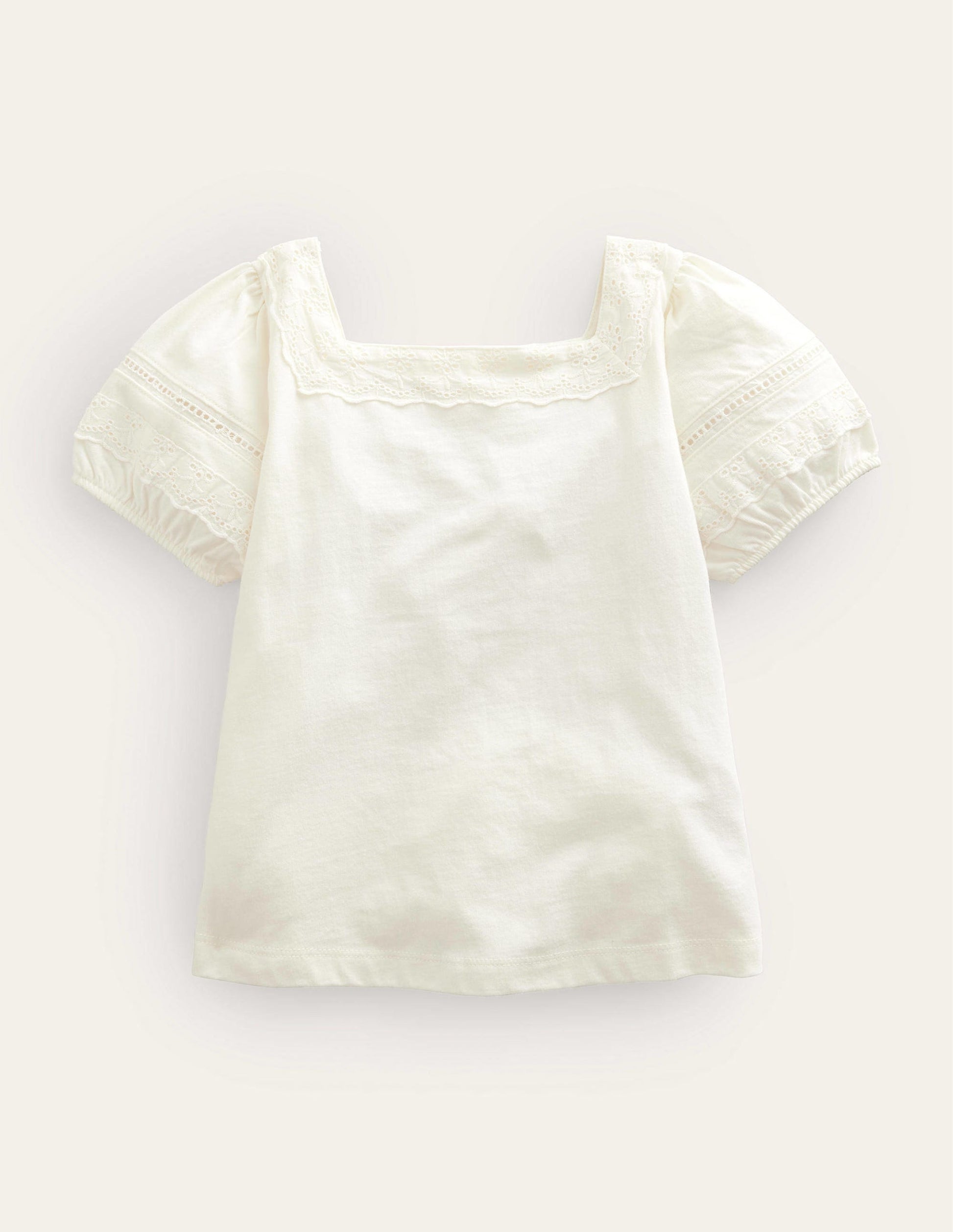 Square Neck Swing Top-Ivory-1
