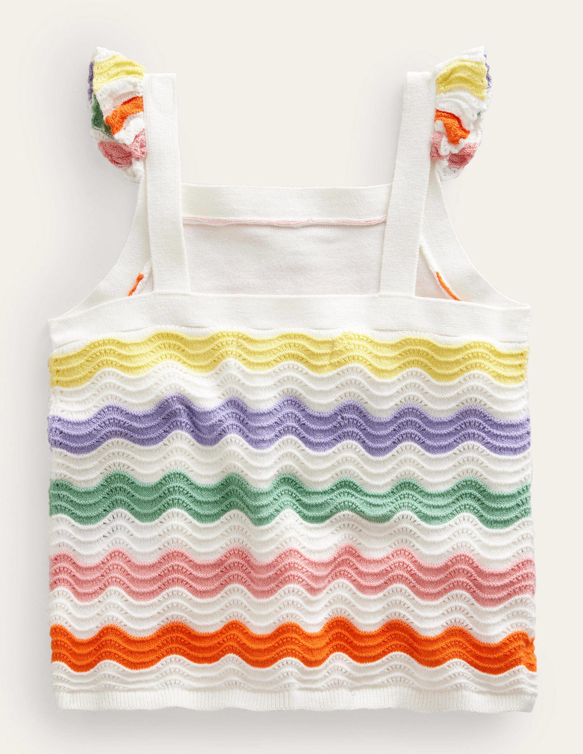 Knitted Frilled top-Multi Stripe-2