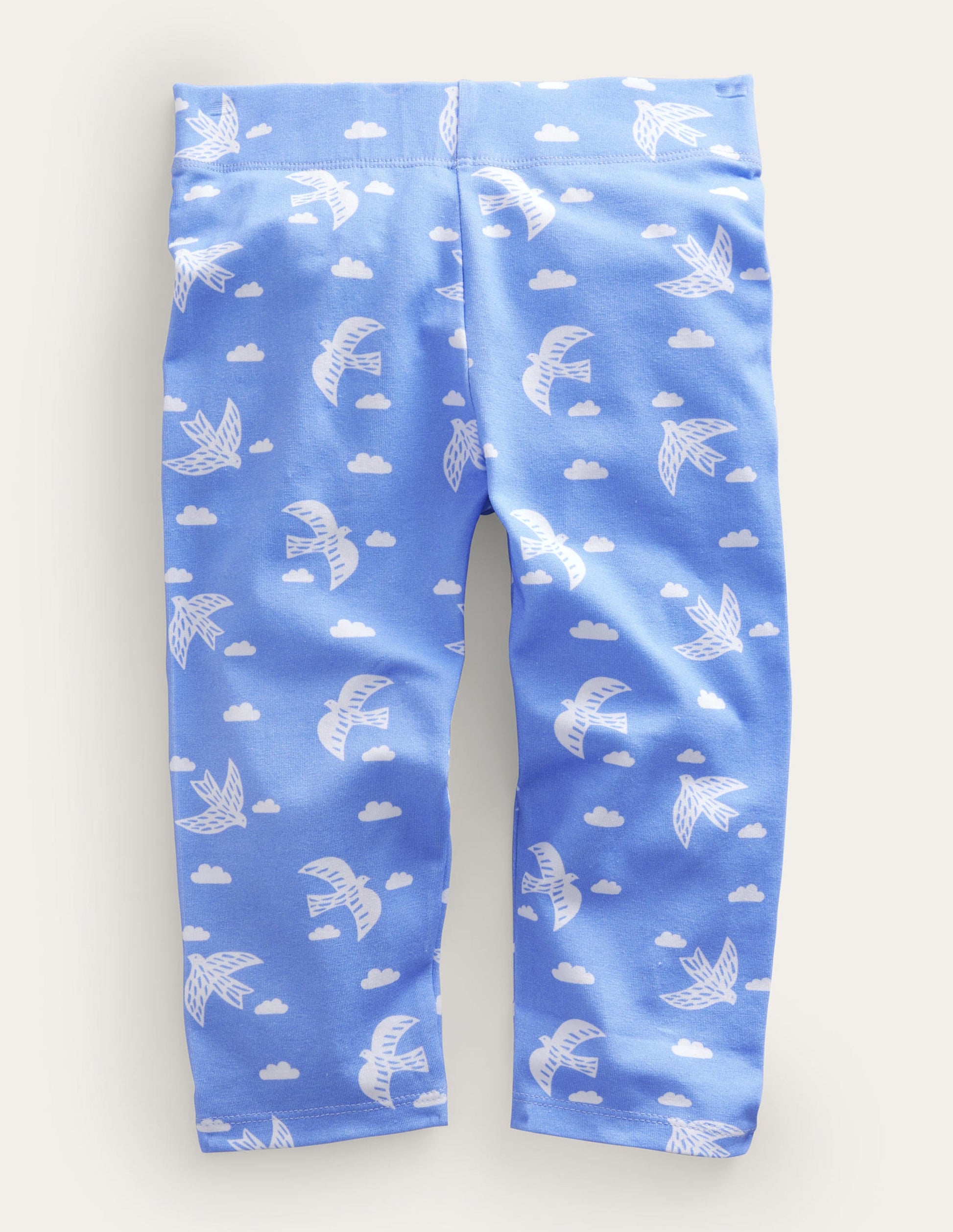 Fun Cropped Leggings-Cabana Blue Birds-1