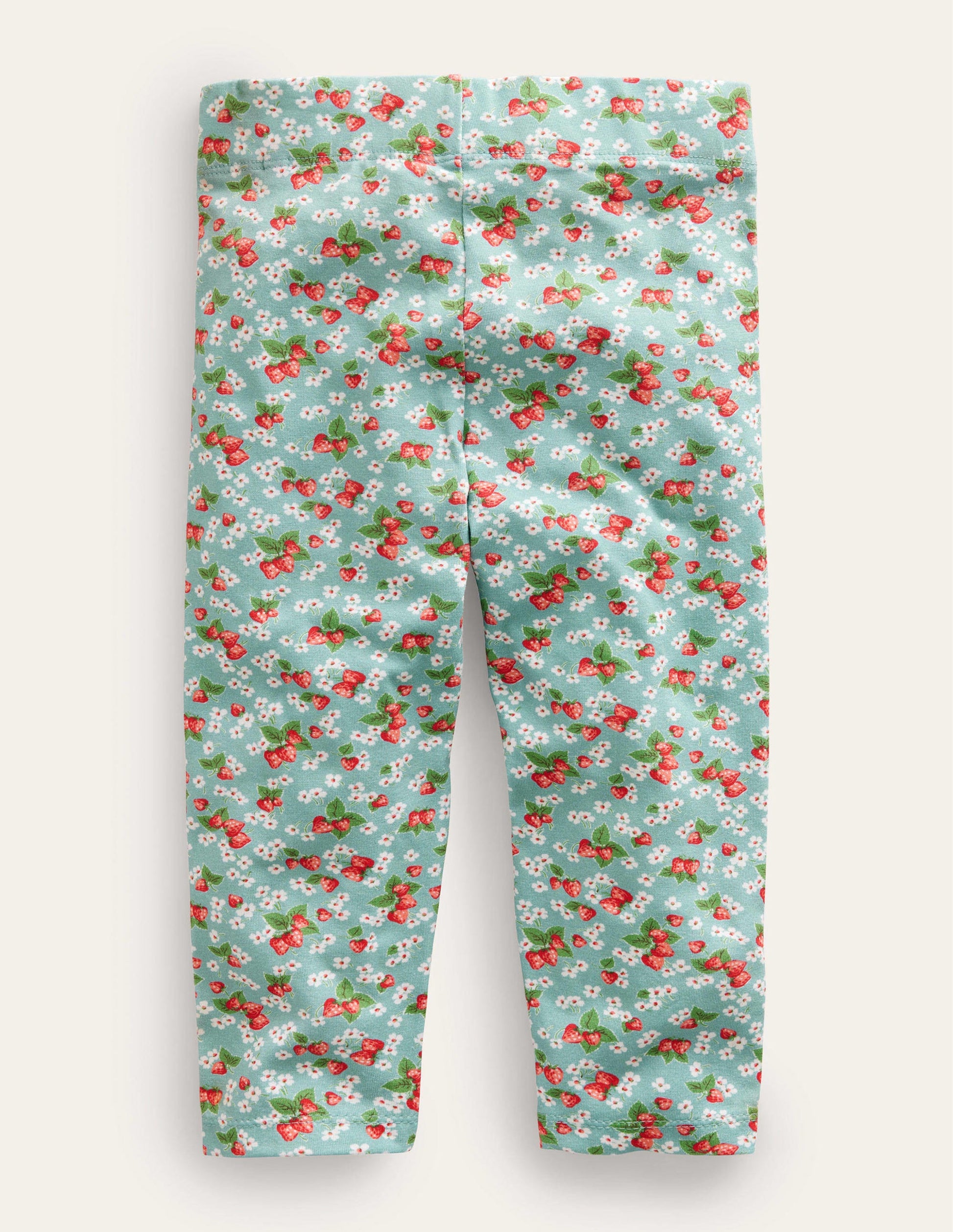 Fun Cropped Leggings-Blue Strawberries-2