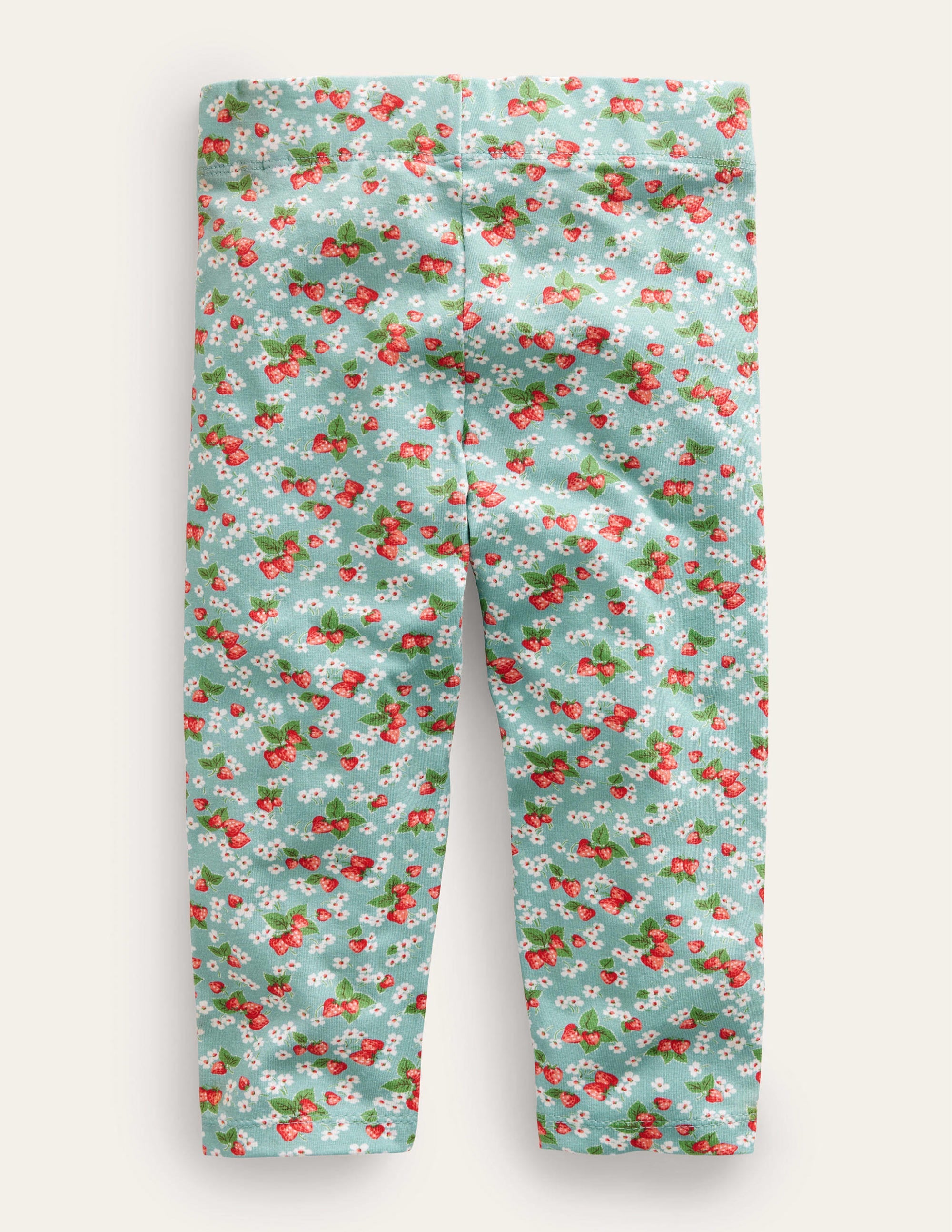 Fun Cropped Leggings-Blue Strawberries - Image 2