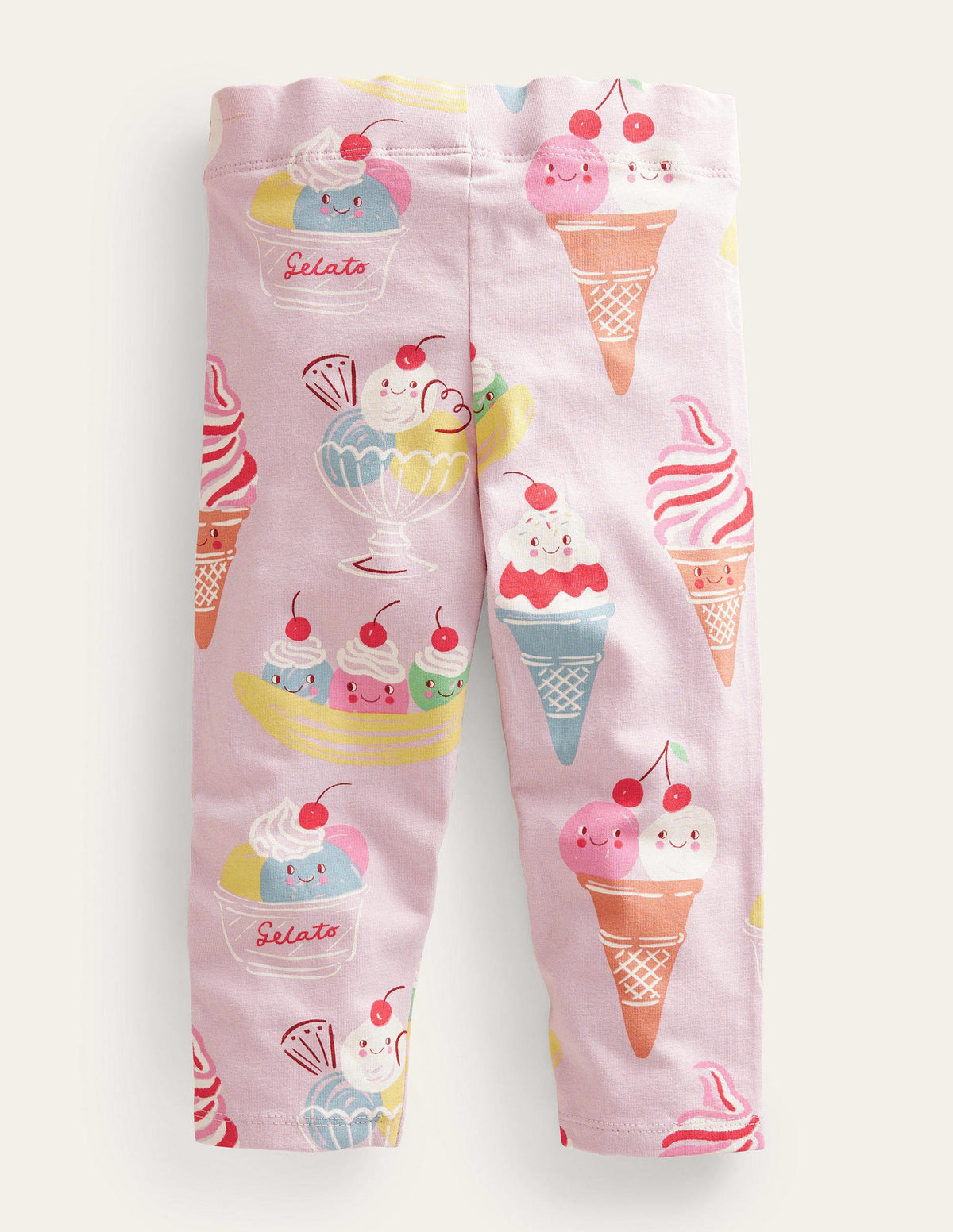 Fun Cropped Leggings-Pink Ice Creams-2
