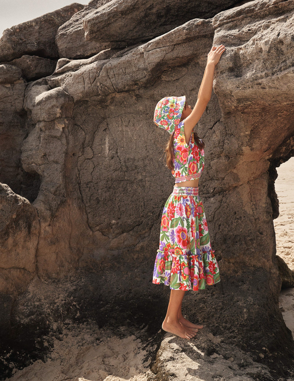 Printed Jersey Midi Skirt-Multi Festival Floral - Image 4