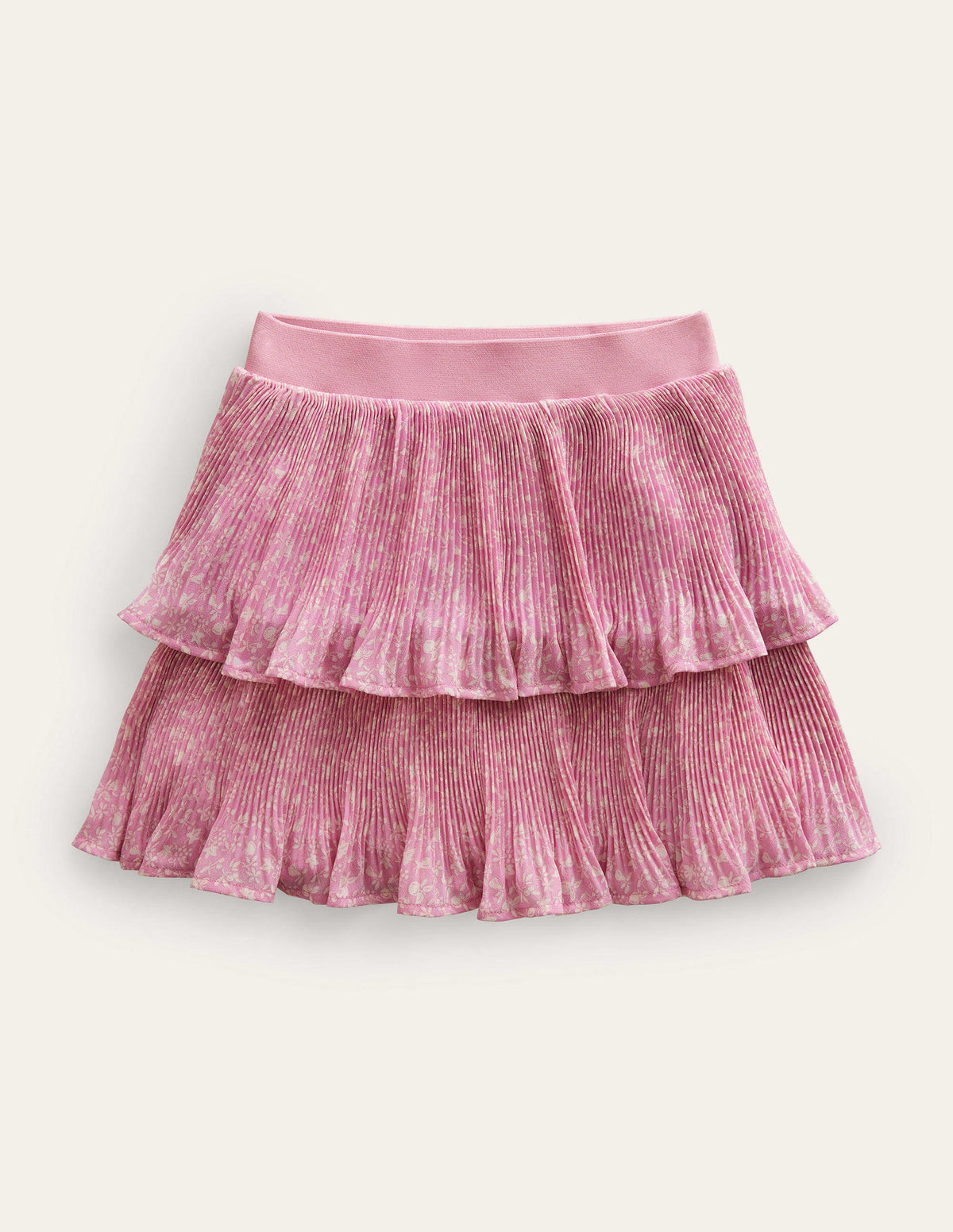 Plisse Mini Skirt-Soft Lavender Orchard - Image 1