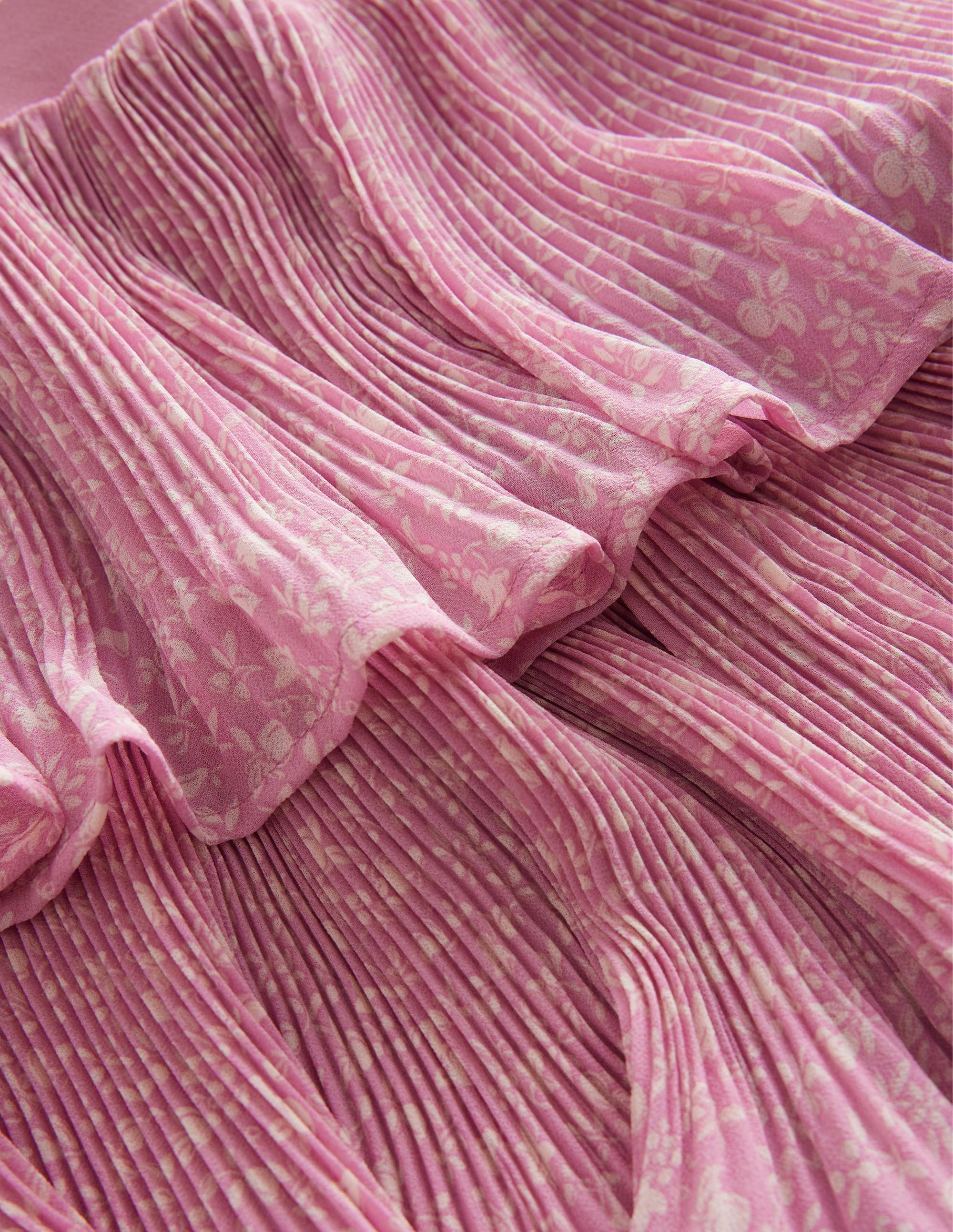 Plisse Mini Skirt-Soft Lavender Orchard - Image 3
