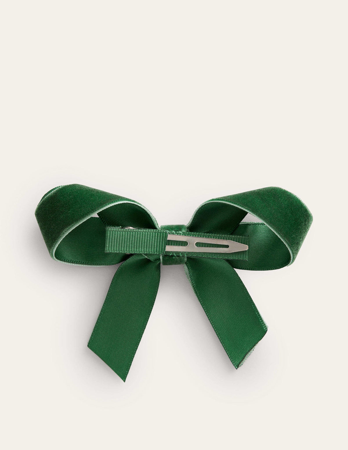 Large Bow Hair Clip-Rich Emerald-2