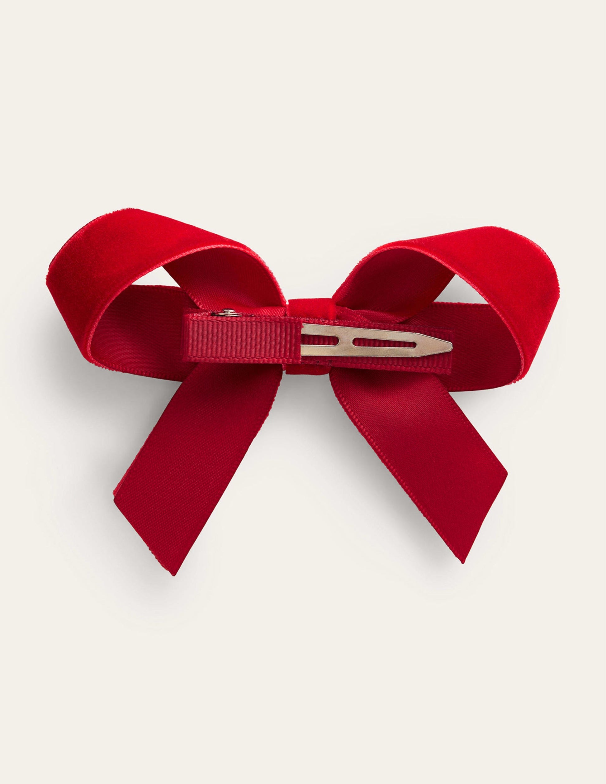 Large Bow Hair Clip-Brilliant Red-2