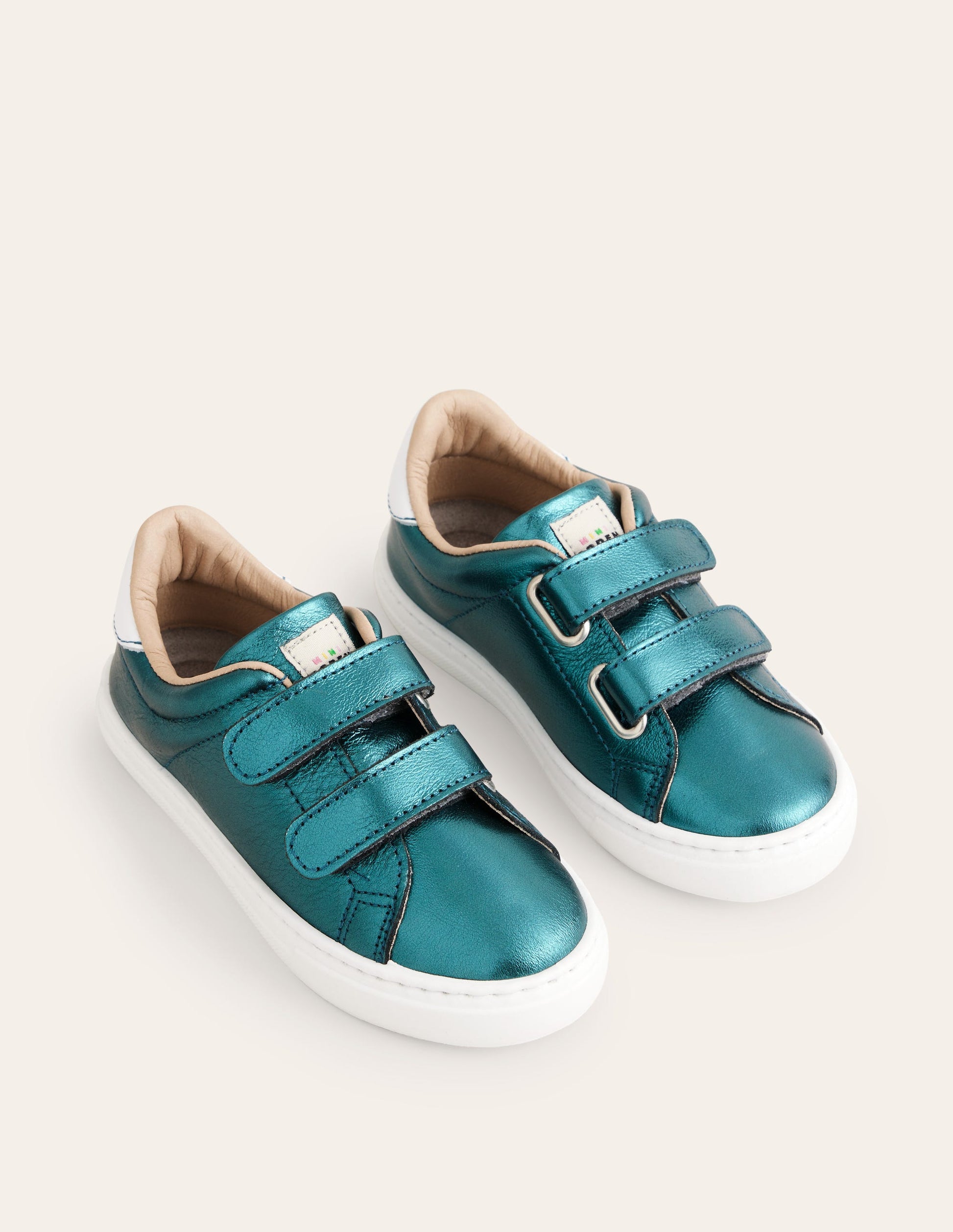 Double Strap Low Tops-Teal Blue-2