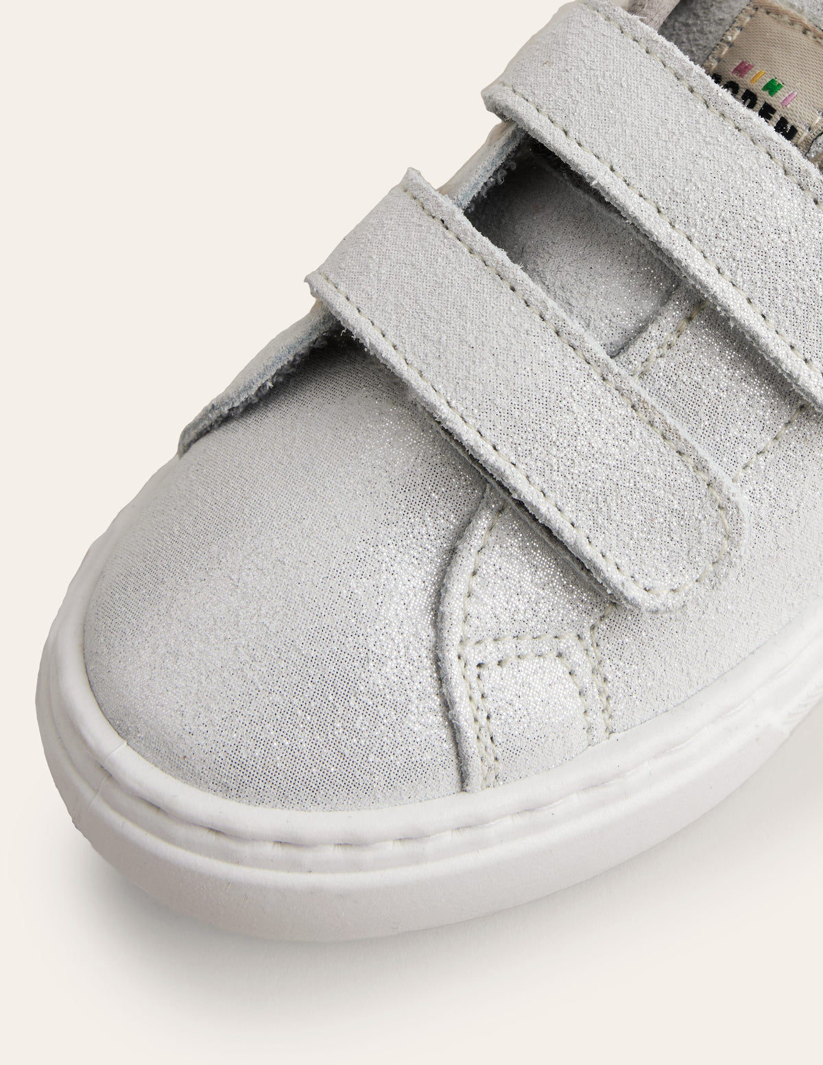 Double Strap Low Tops-Silver-3