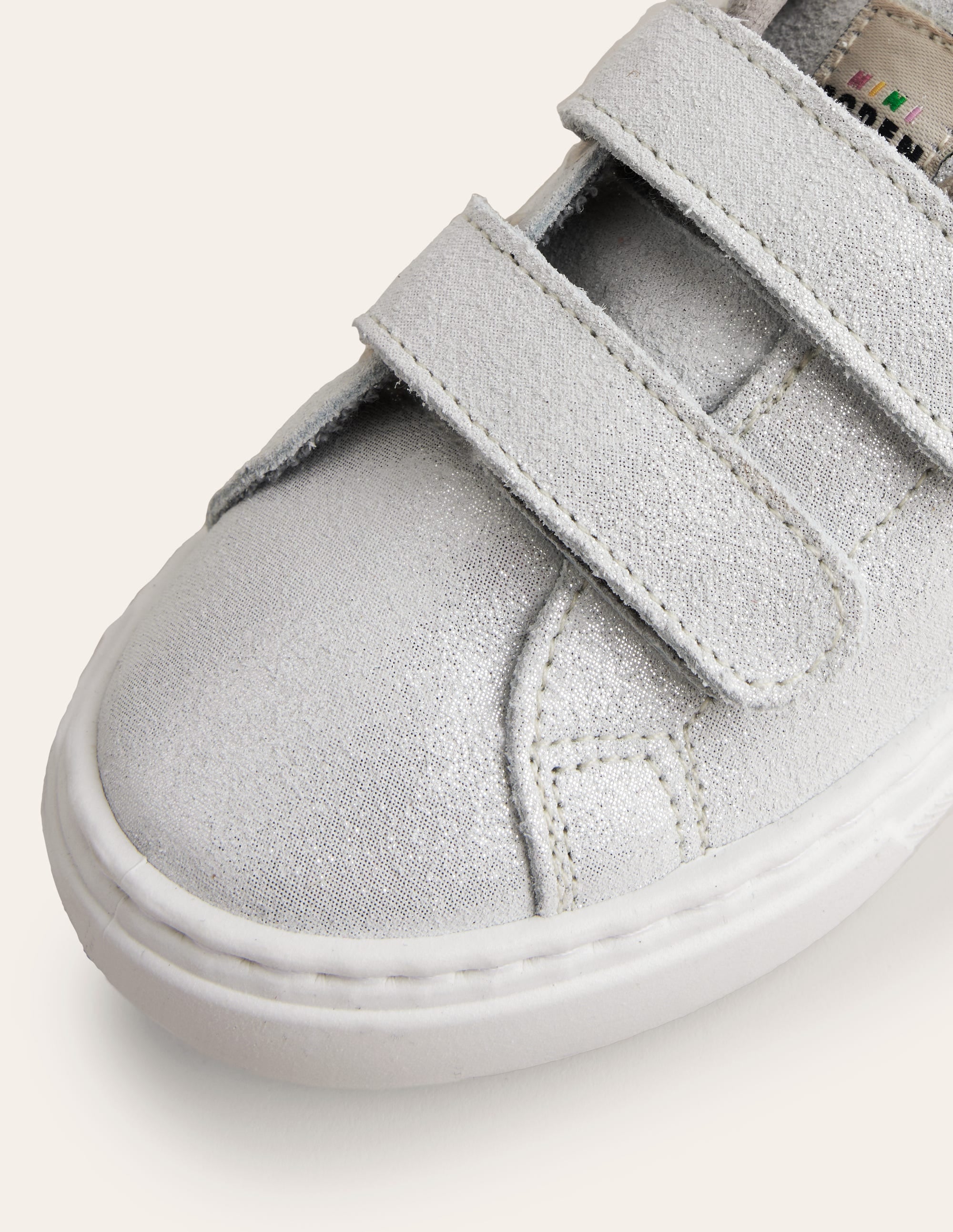 Double Strap Low Tops-Silver - Image 3