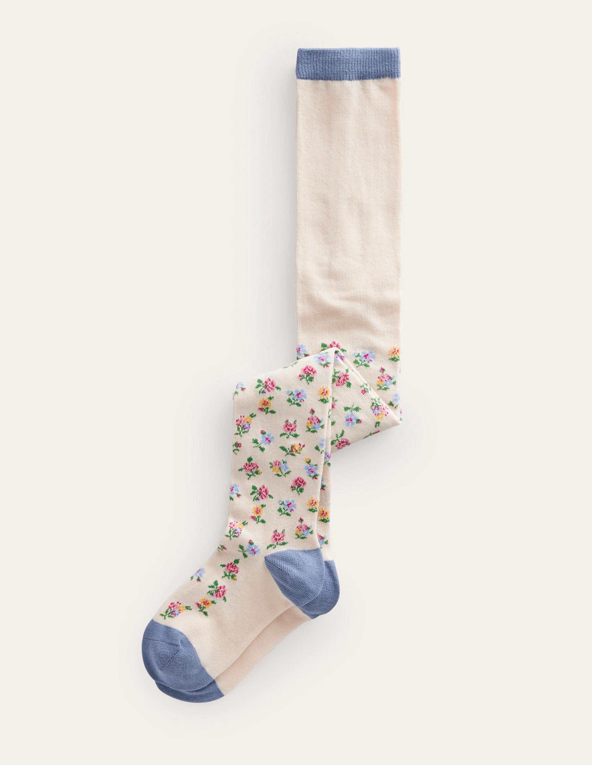 Patterned Tights-Vanilla Pod Rambling Rose-1