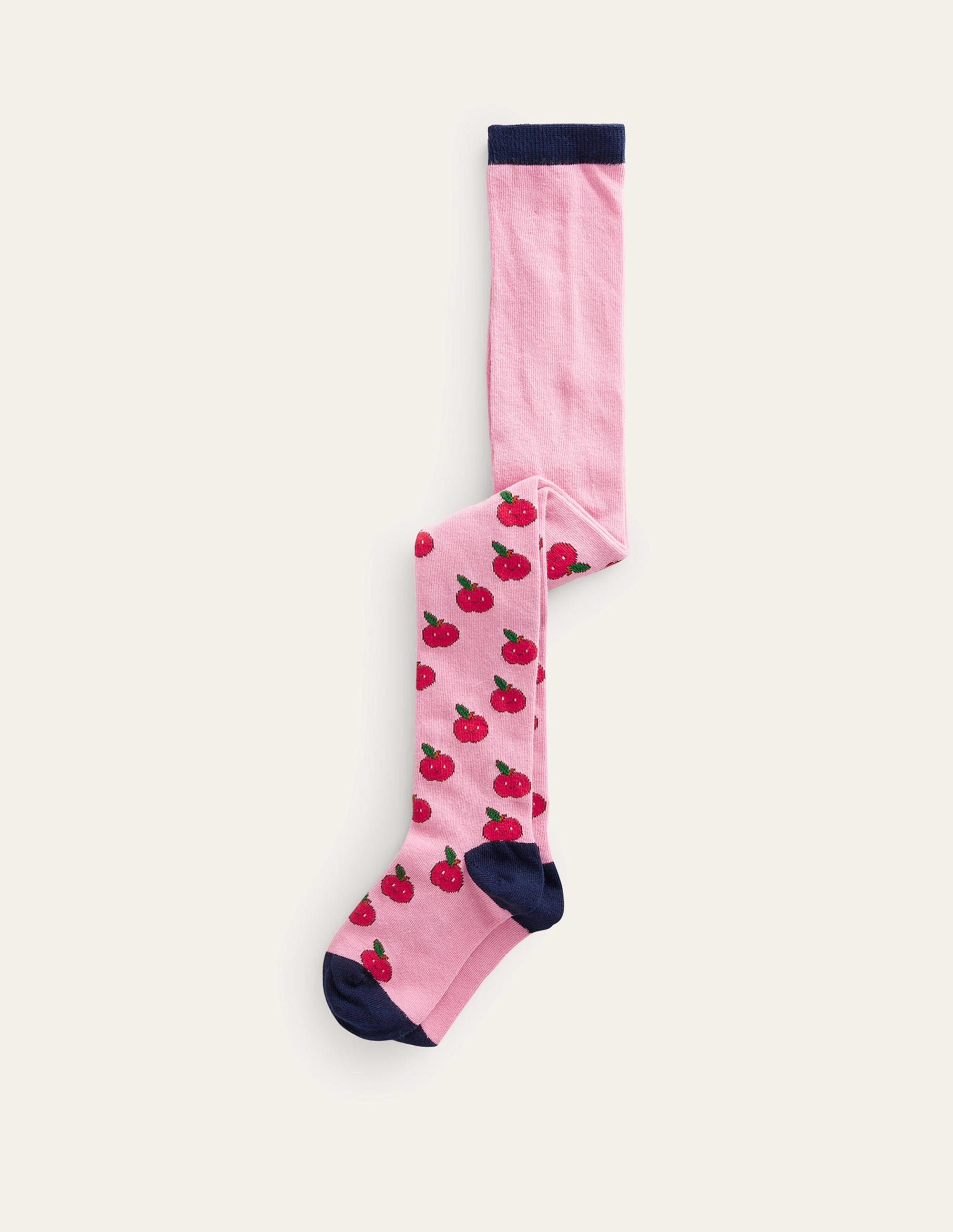 Patterned Tights-Pink Apples - Image 1