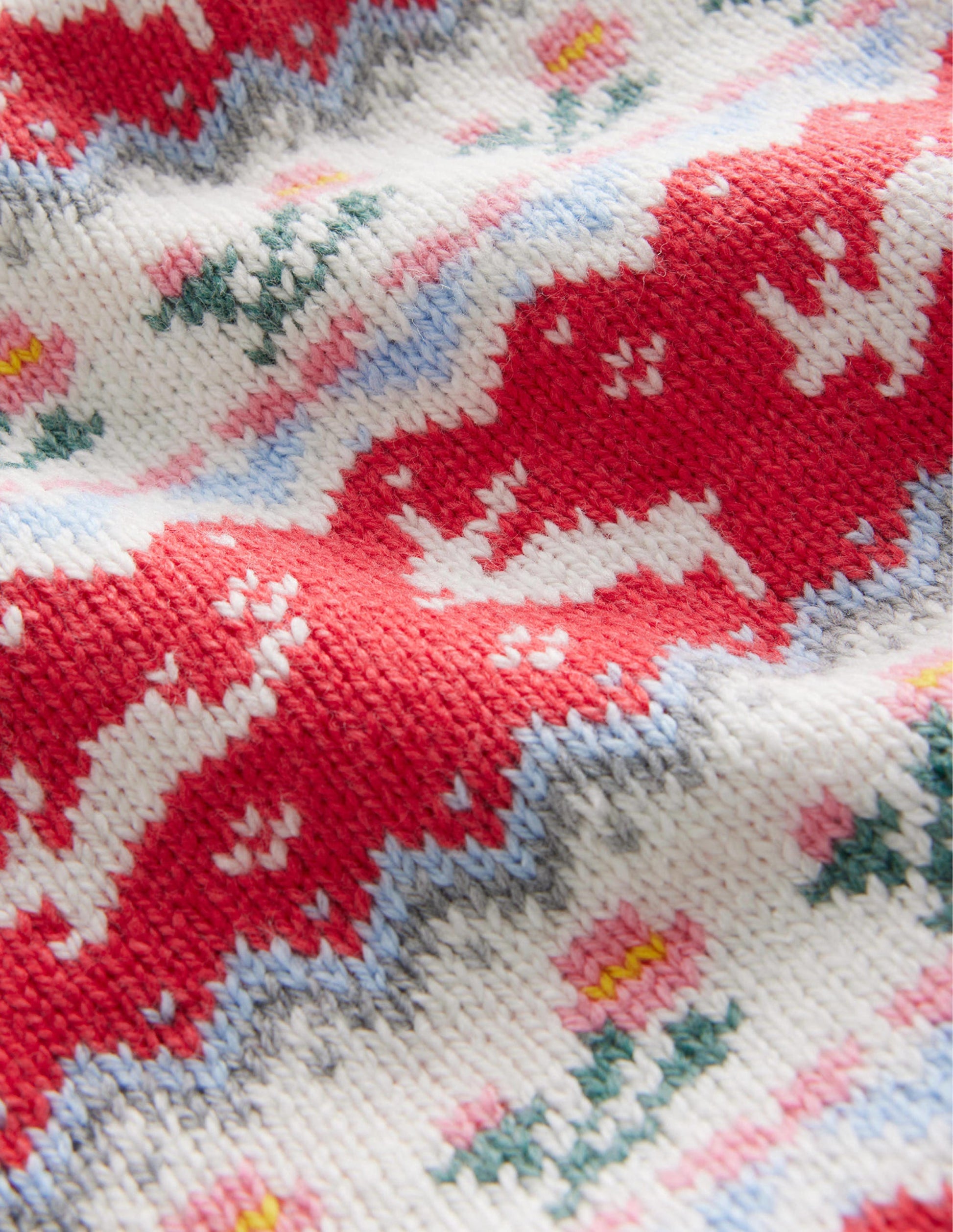 Fair Isle Knitted Snood-Rose Pink-3