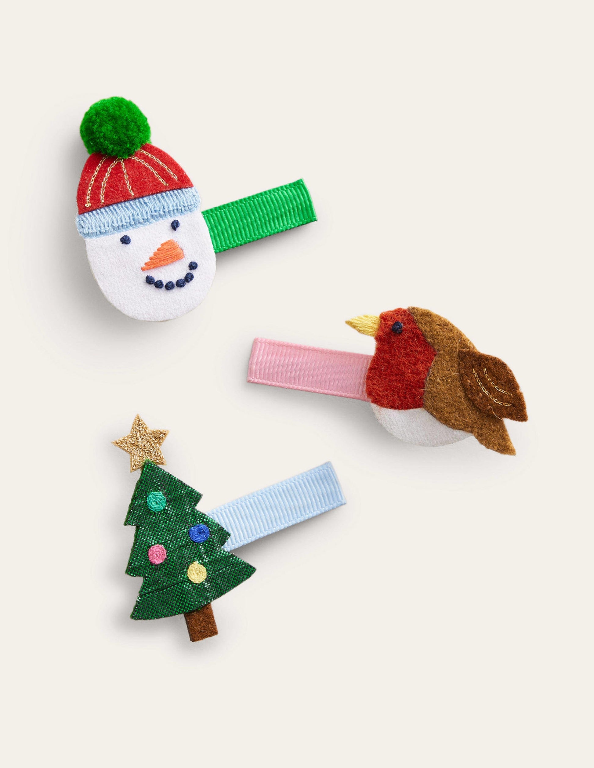 Hair Clips 3 Pack-Festive-1