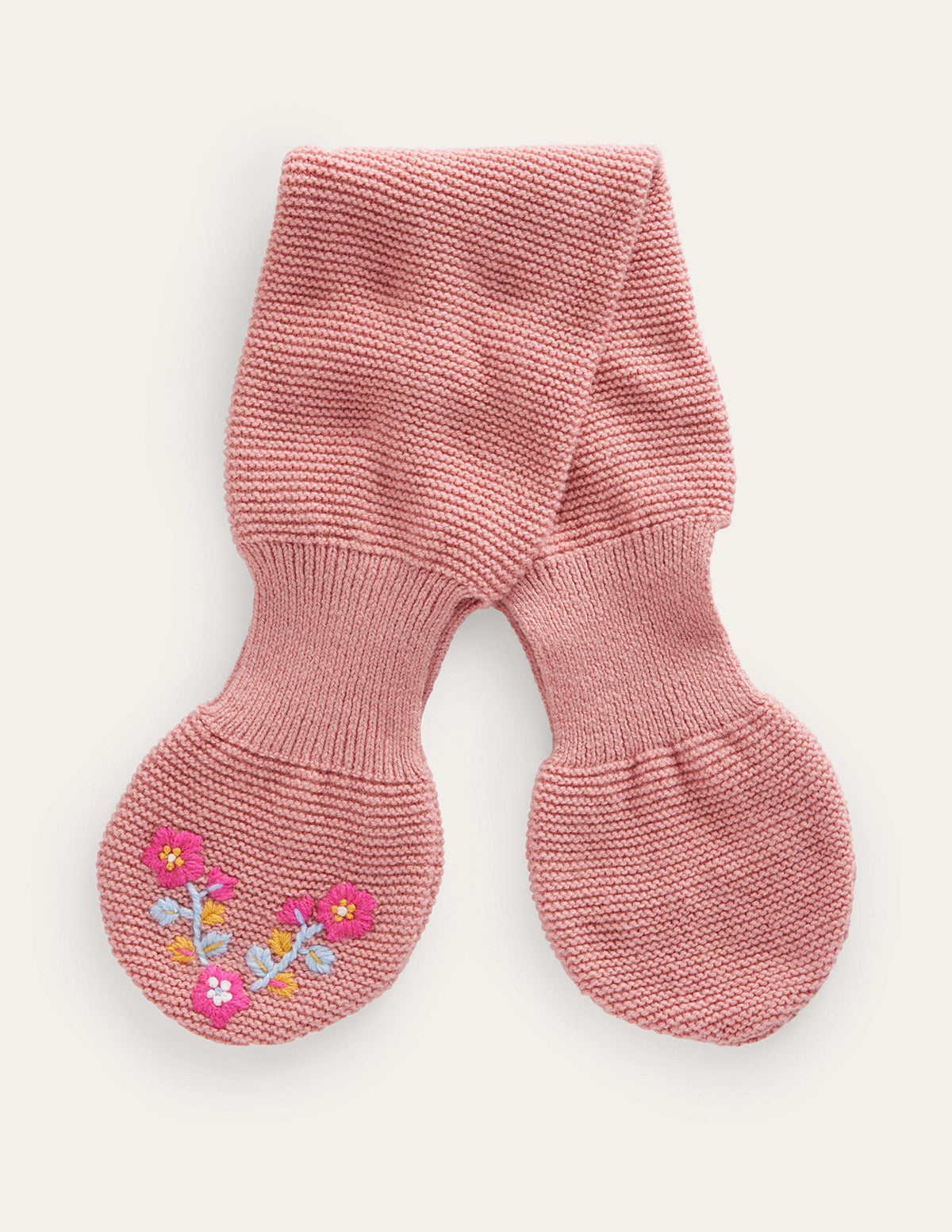Knitted Keyhole Scarf-French Pink - Image 1