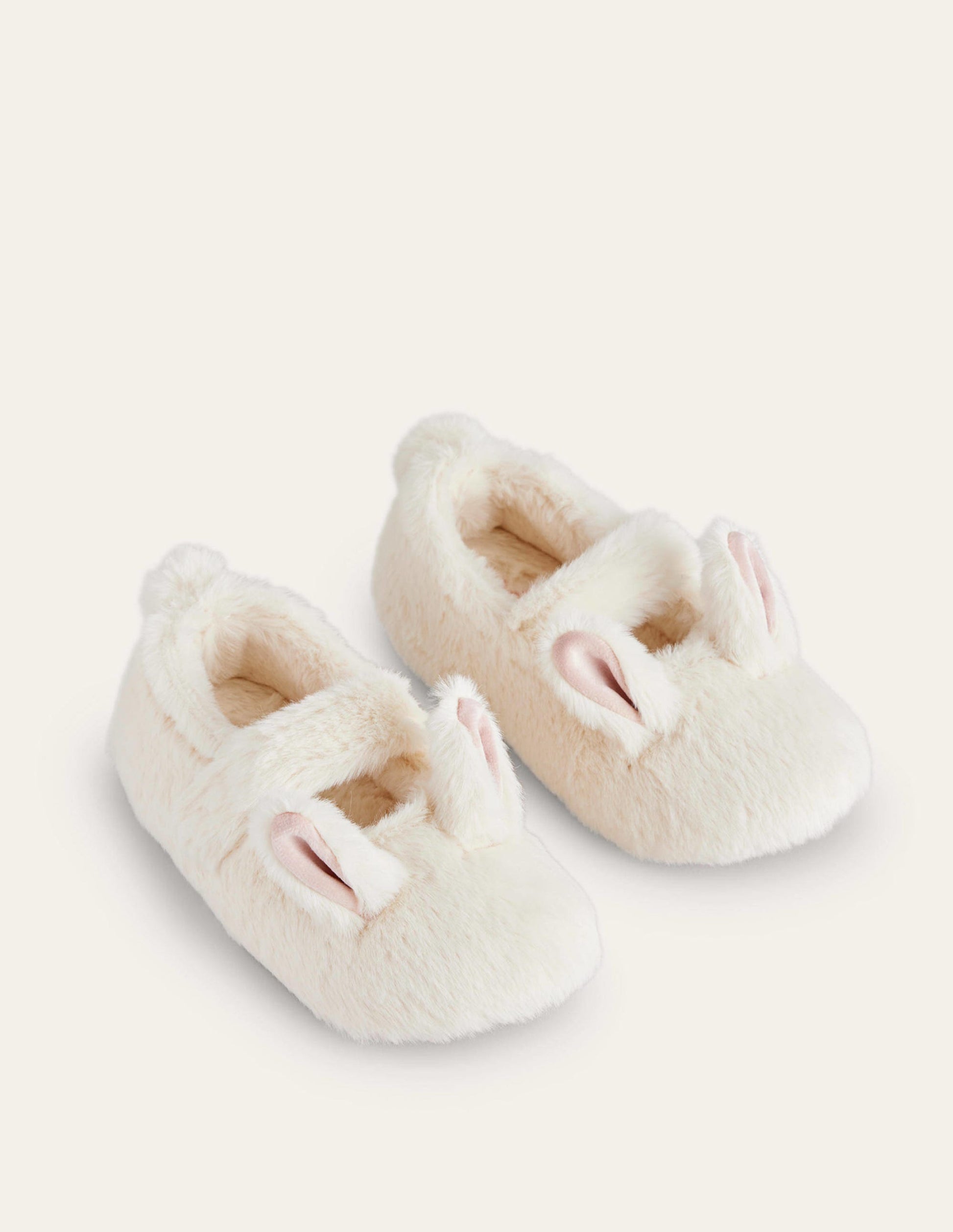 Fluffy Bunny Slippers-Ivory-2